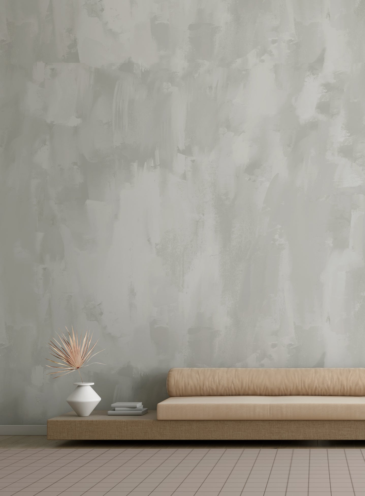 Rock Steady© Mural Wallpaper in Moon dust