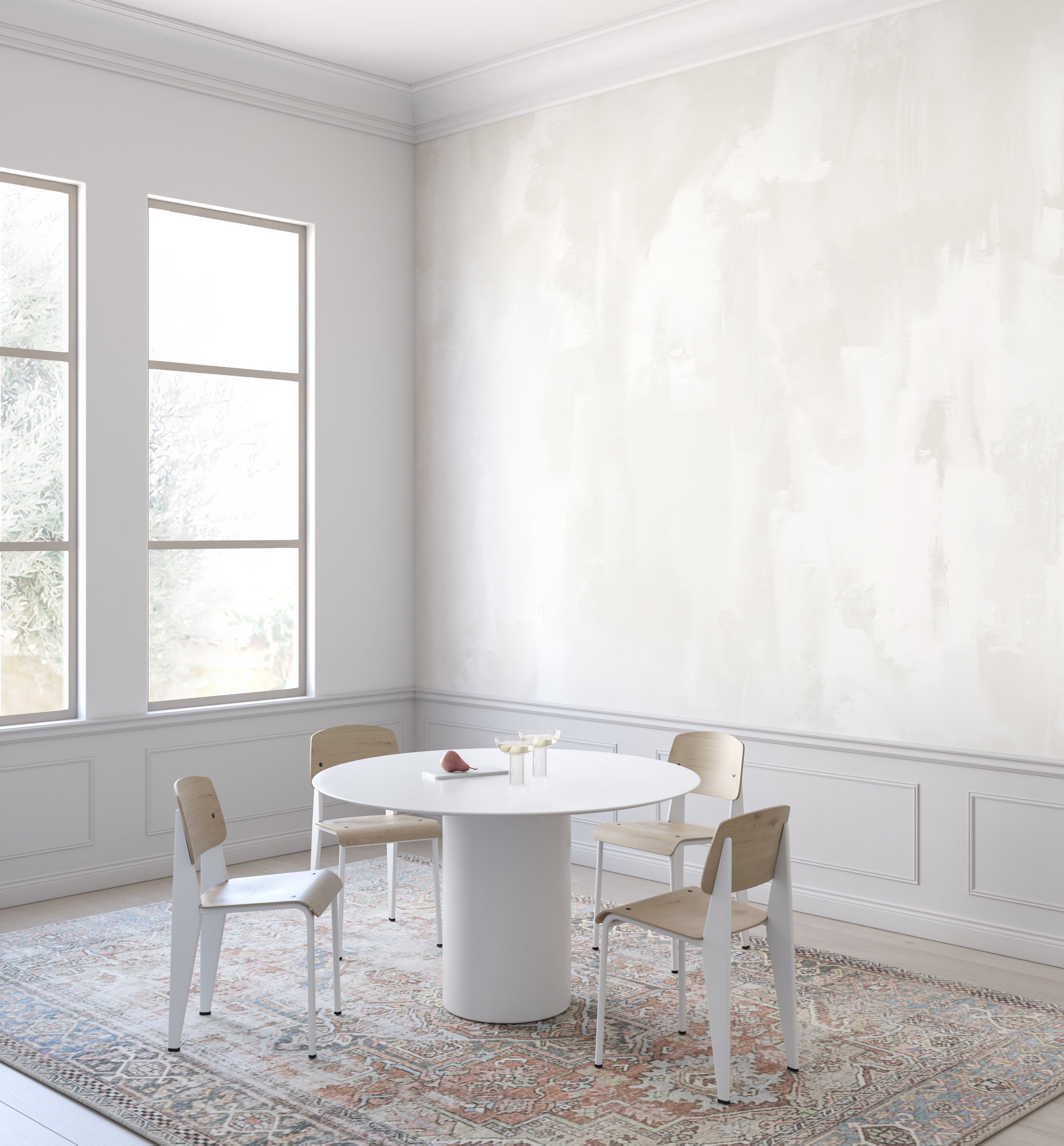 Rock Steady© Mural Wallpaper in Snow