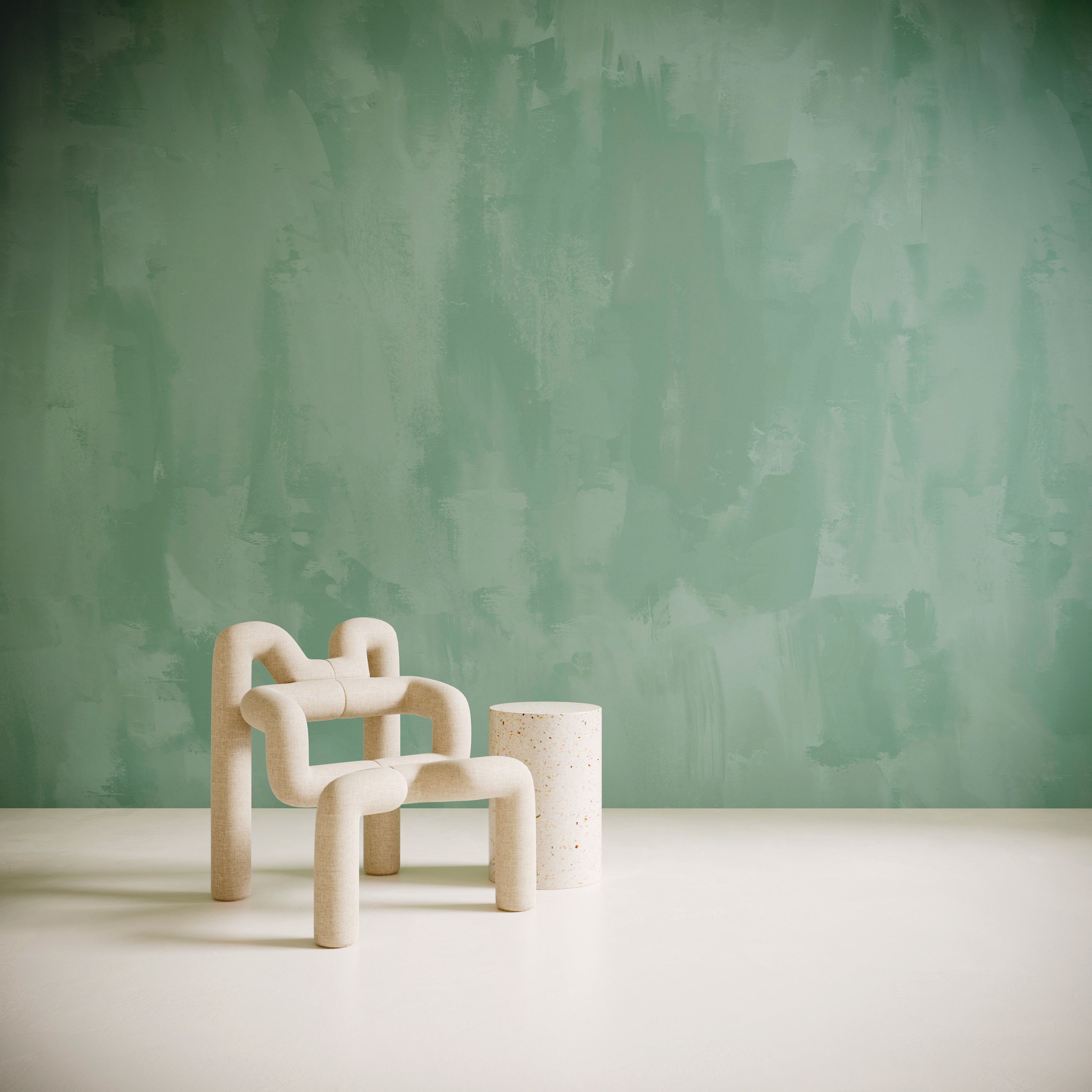 Rock Steady© Mural Wallpaper in Verde