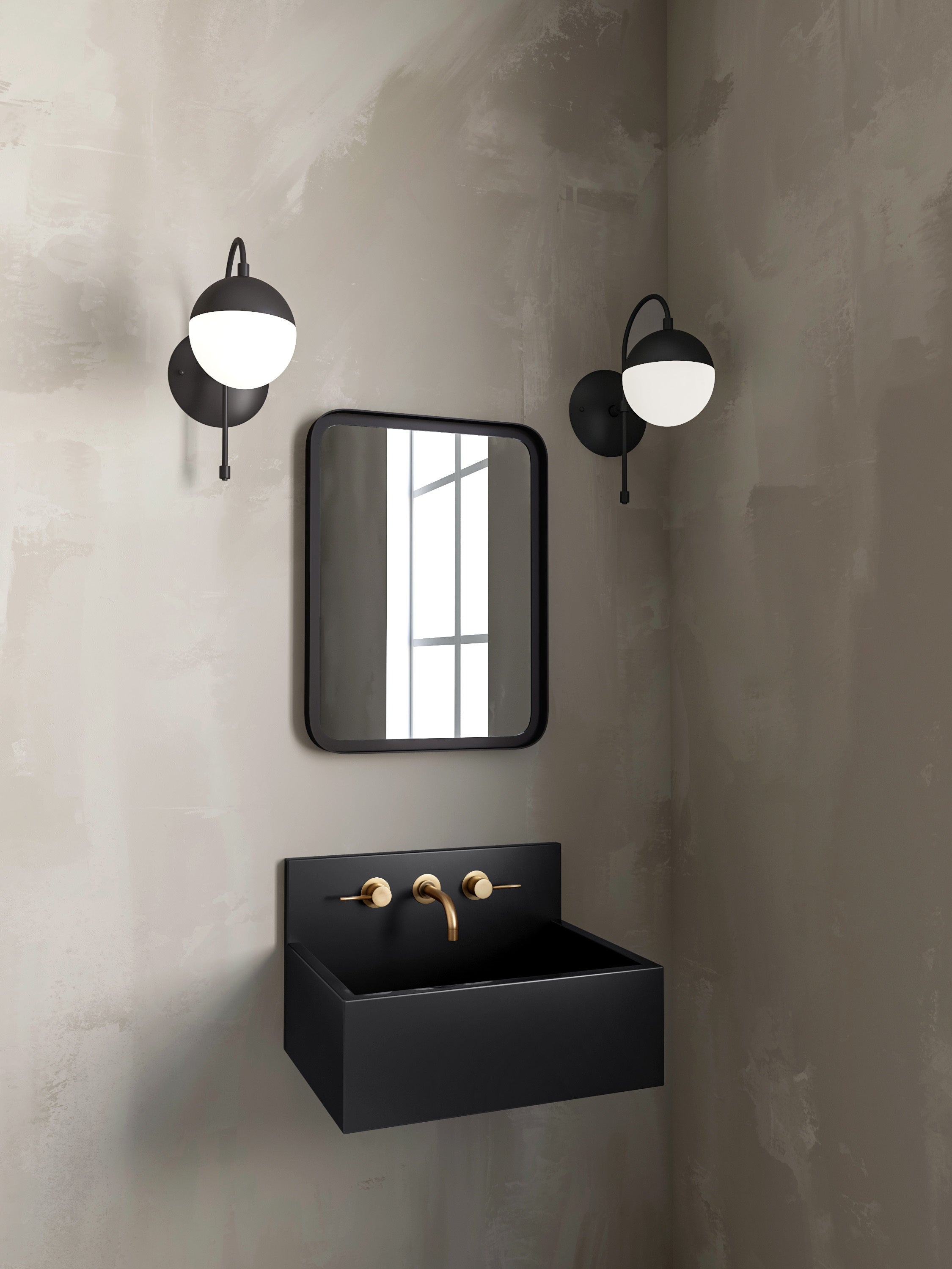 Rock Steady© Mural Wallpaper in Gris