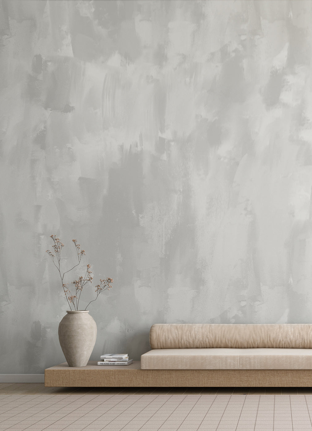 Rock Steady© Mural Wallpaper in Cloud