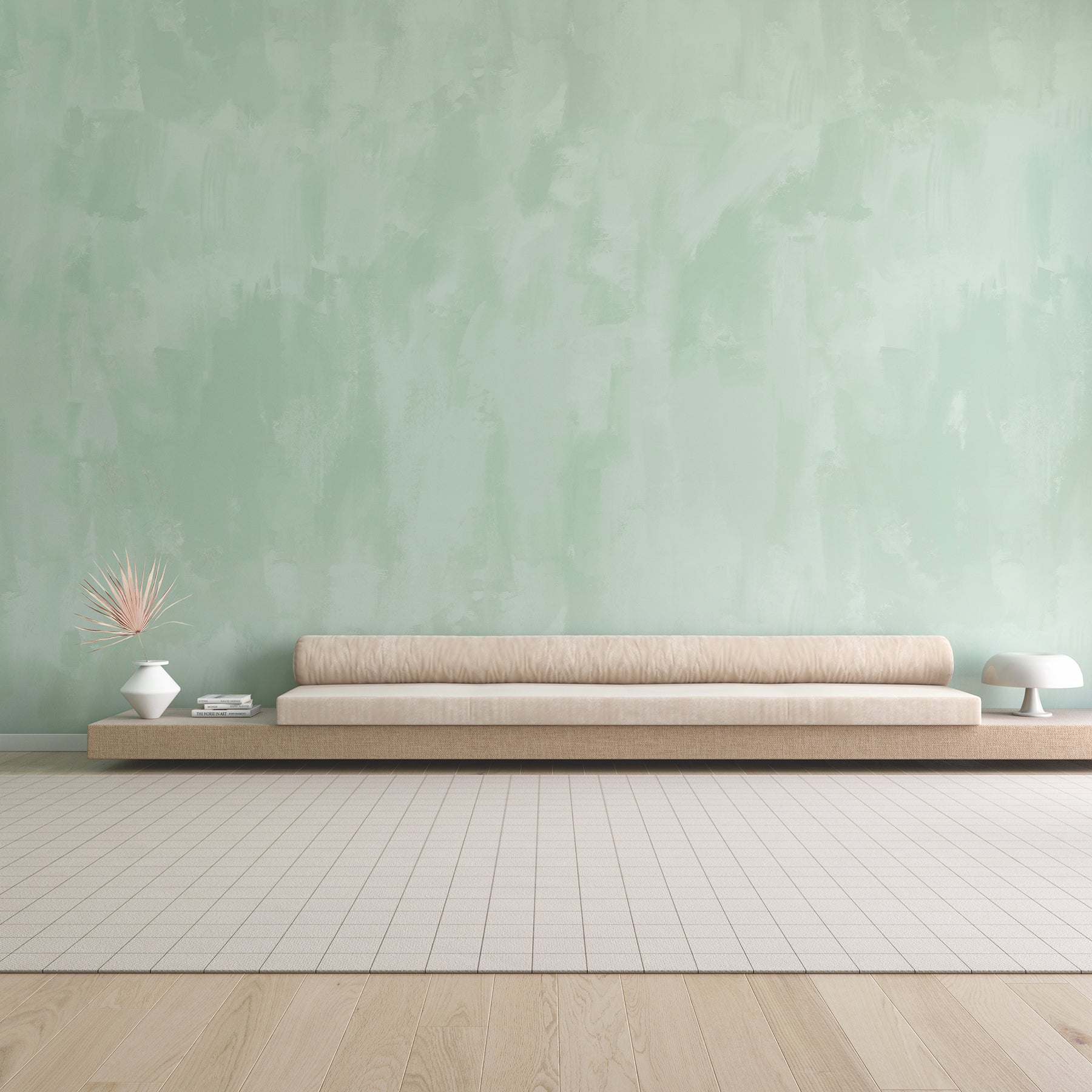 Rock Steady© Mural Wallpaper in Jade