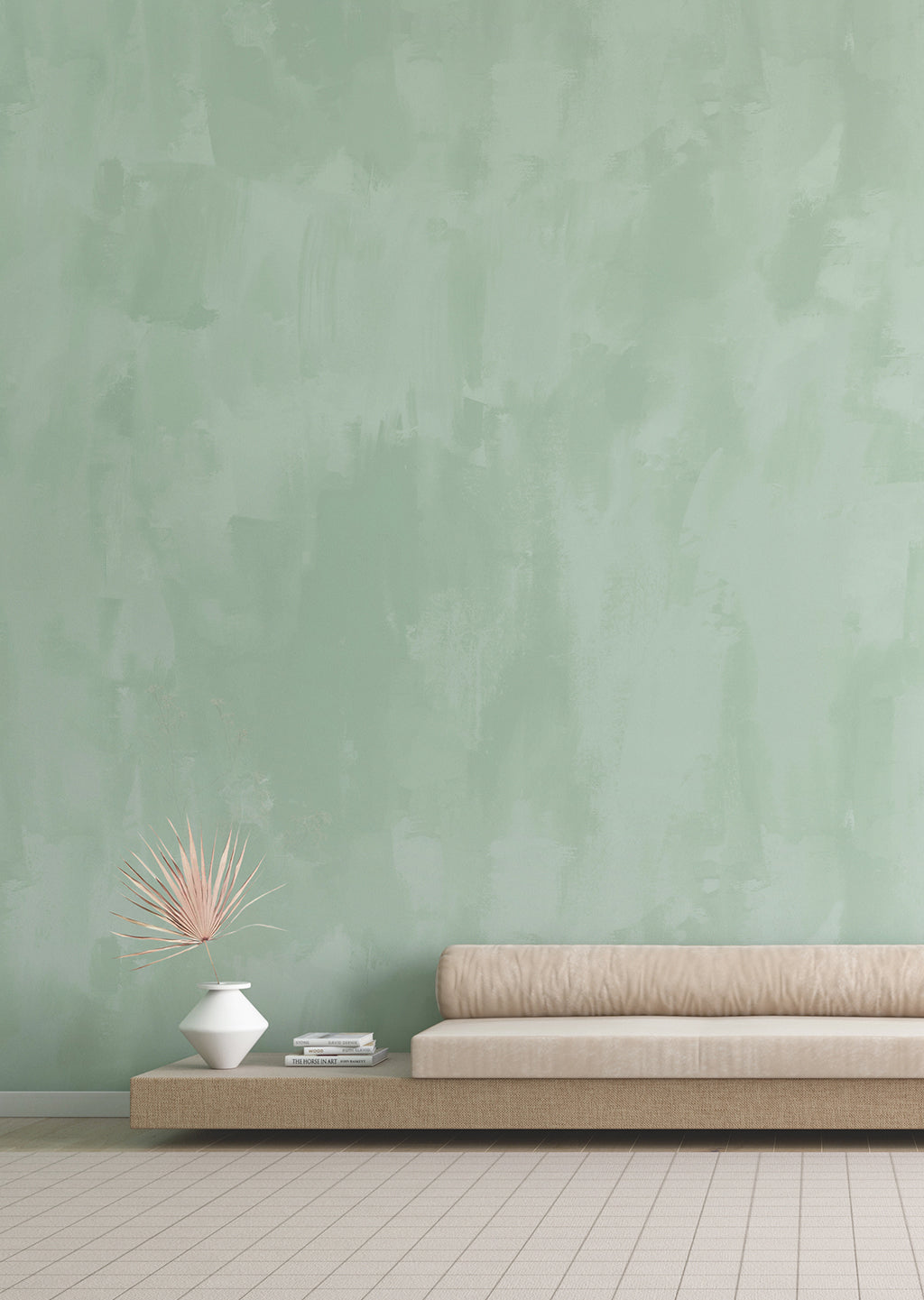 Rock Steady© Mural Wallpaper in Jade