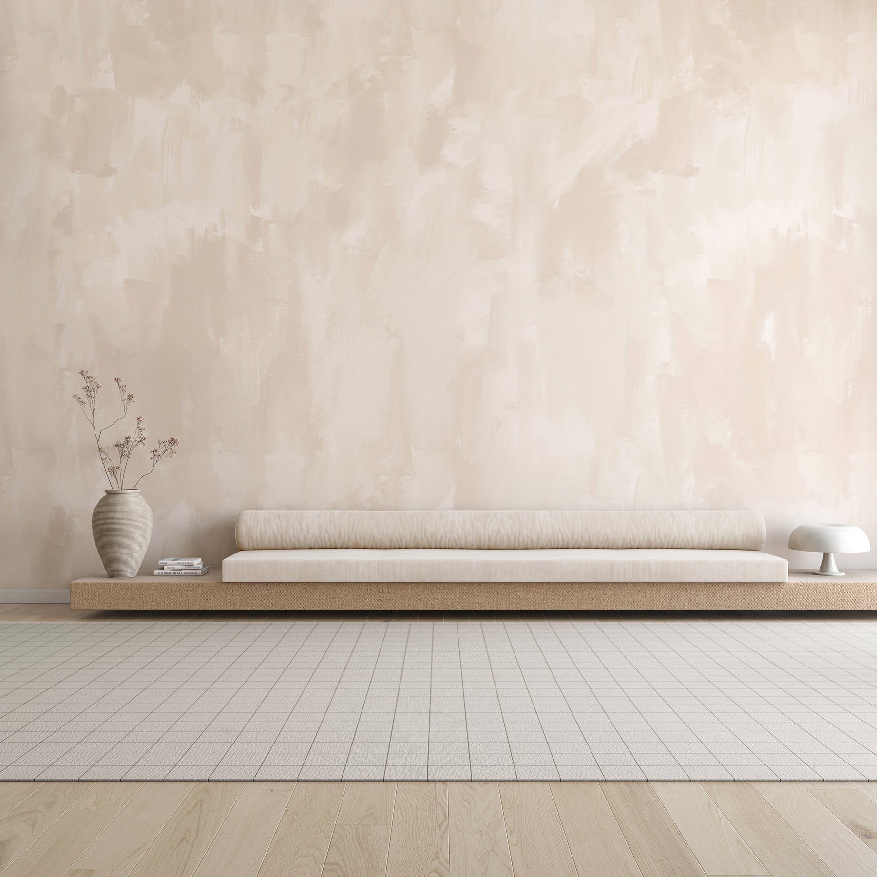 Rock Steady© Mural Wallpaper in Linen