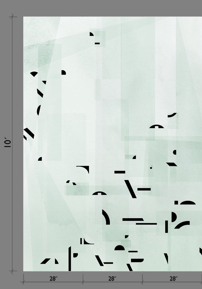 Shape Shifter© Mural Wallpaper in Blue