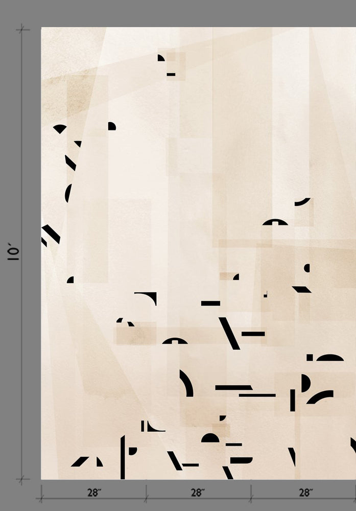 Shape Shifter© Mural Wallpaper in Cremé