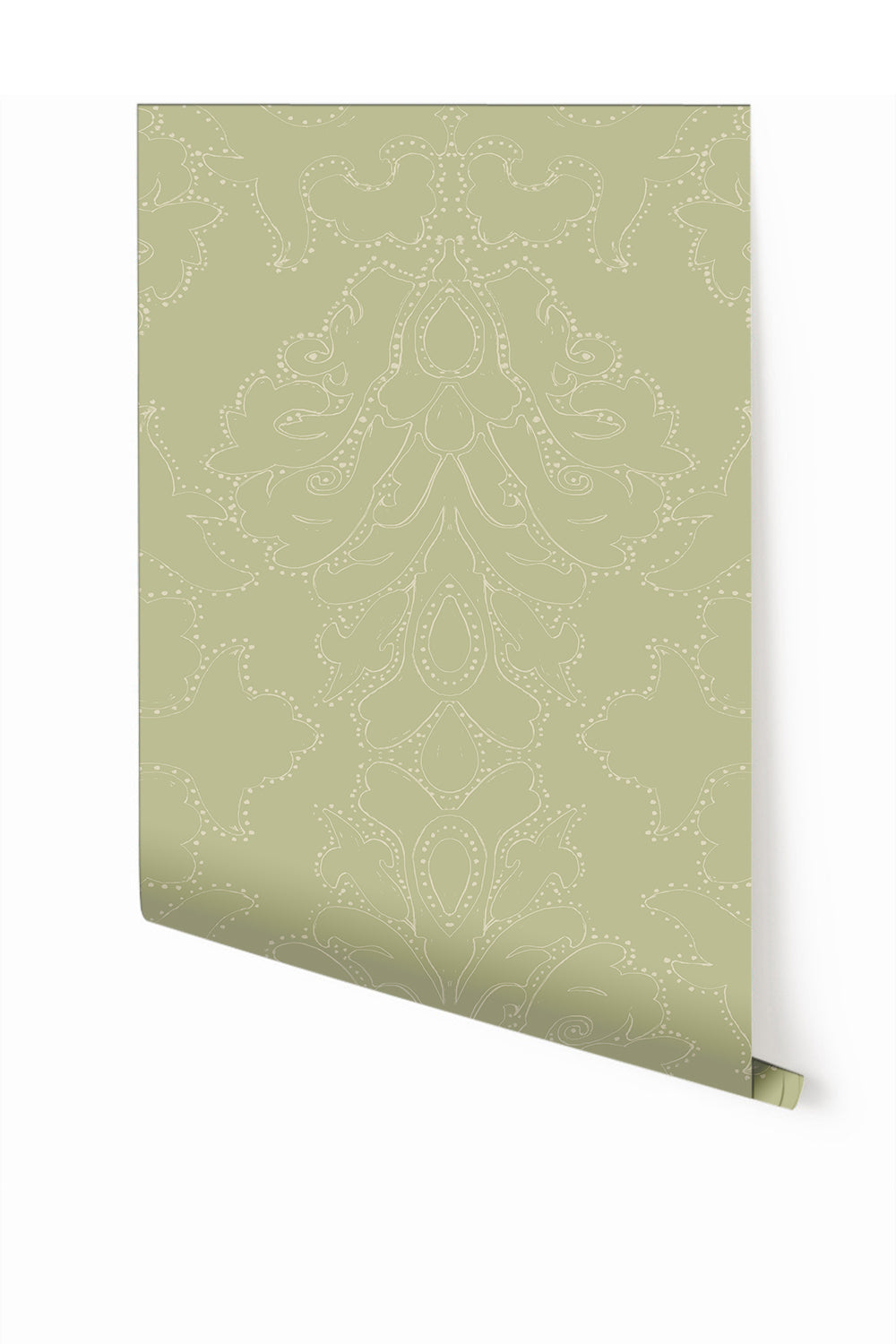 Western Damask© Wallpaper in Stonecrop