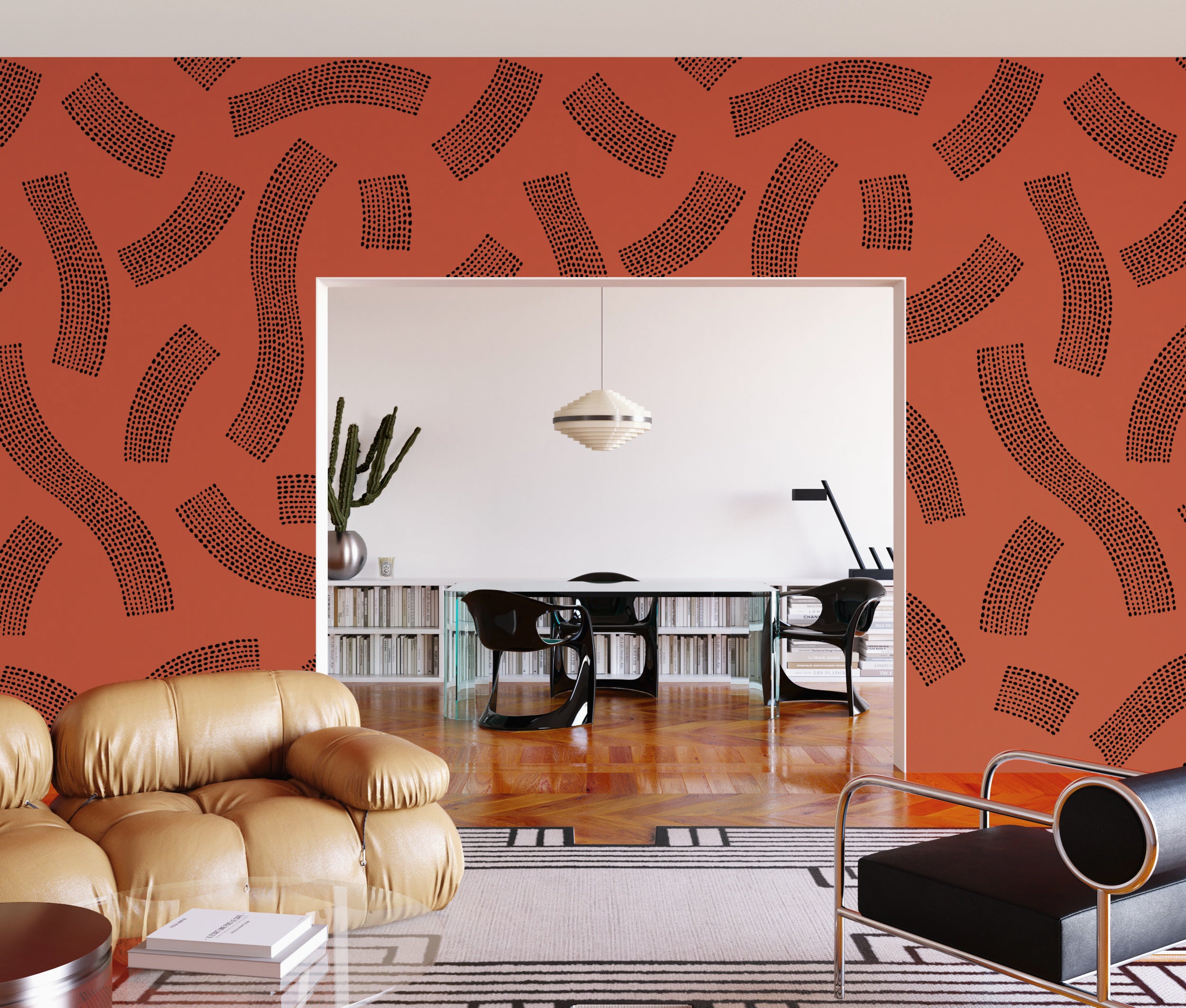 Saguaro© Wallpaper in Brick + Black