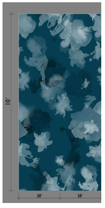 In the Flowers© Wallpaper in Blue