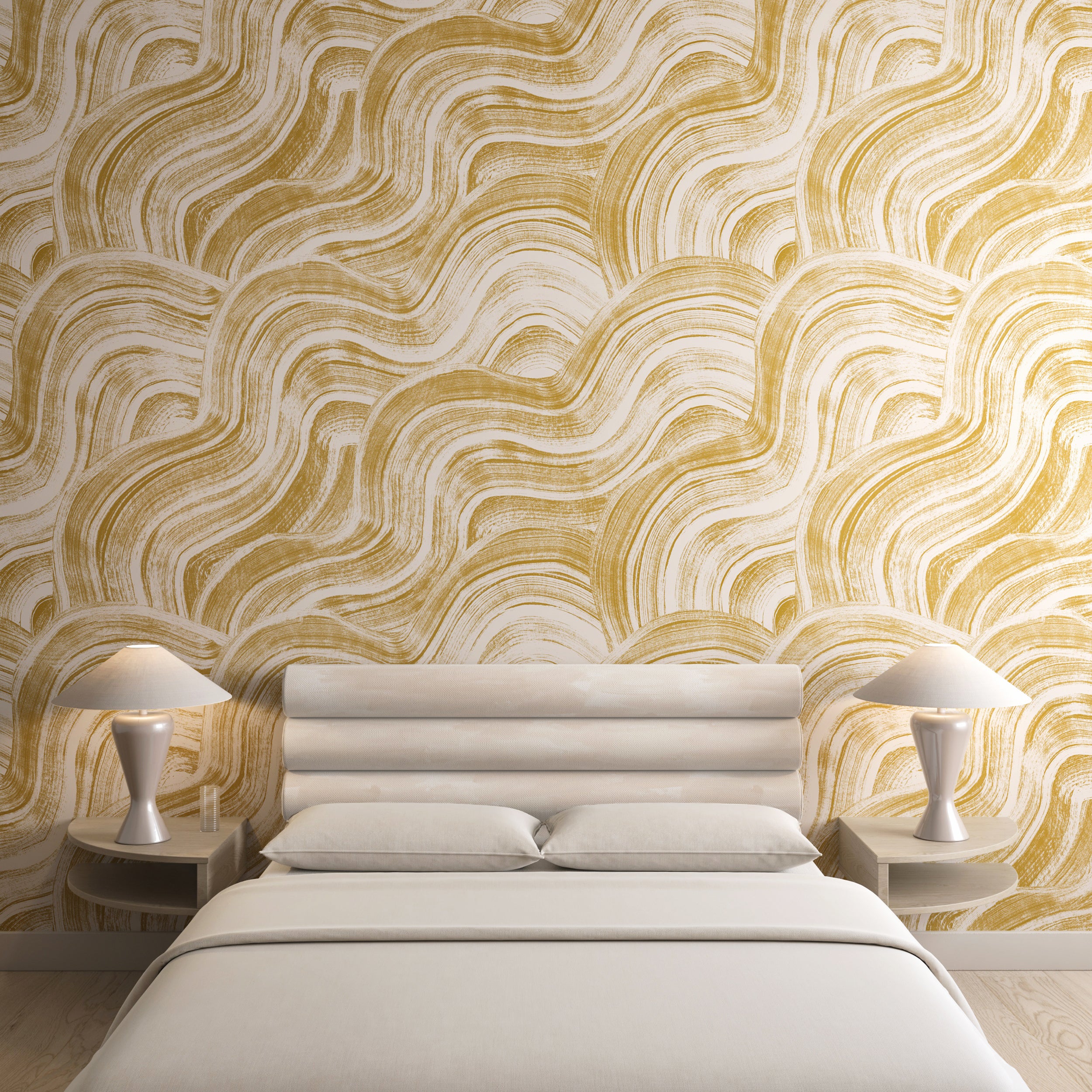 Sediment #2© Wallpaper in Mustard