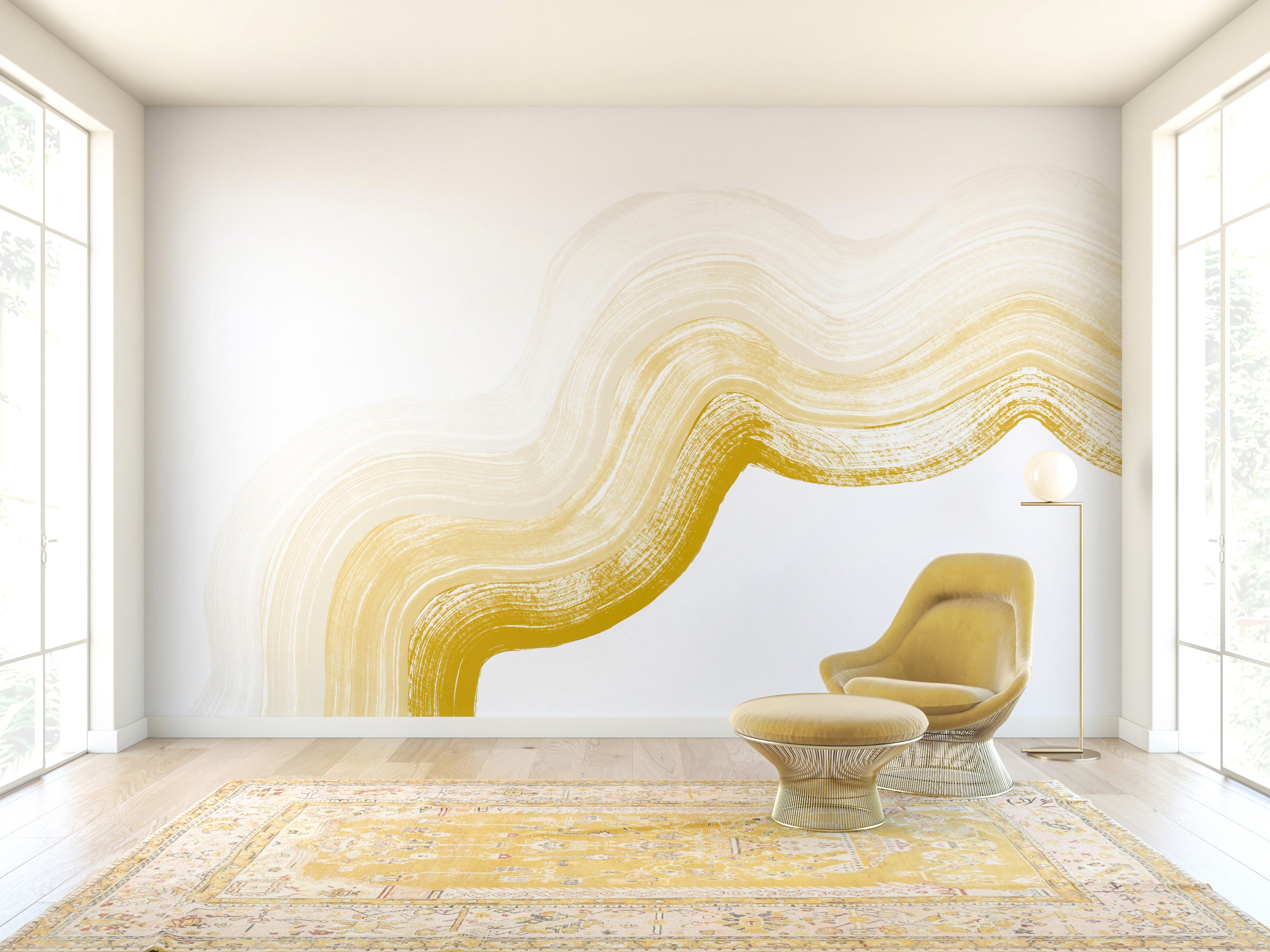 Sediment #4© Mural Wallpaper in Medallion