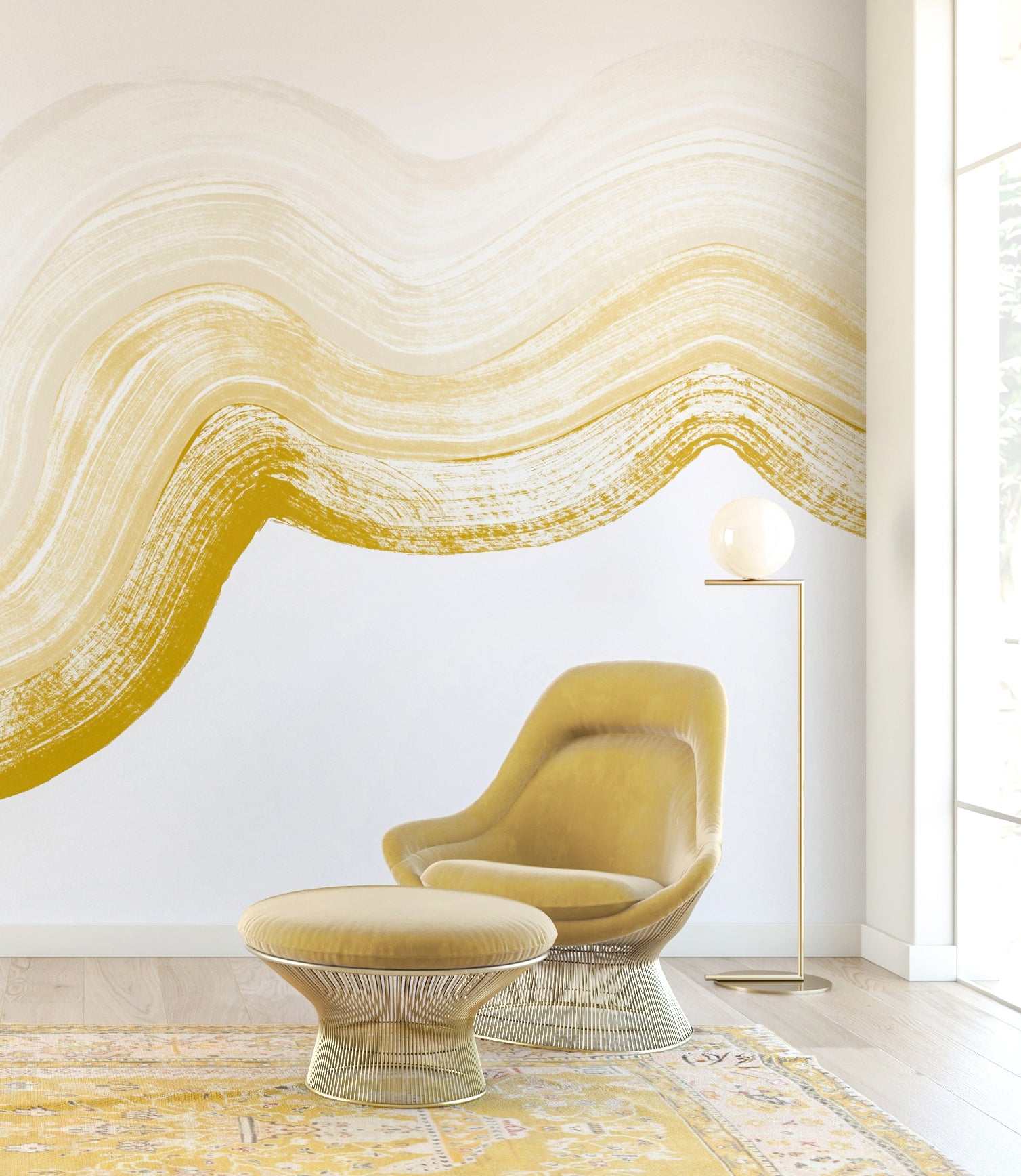 Sediment #4© Mural Wallpaper in Medallion