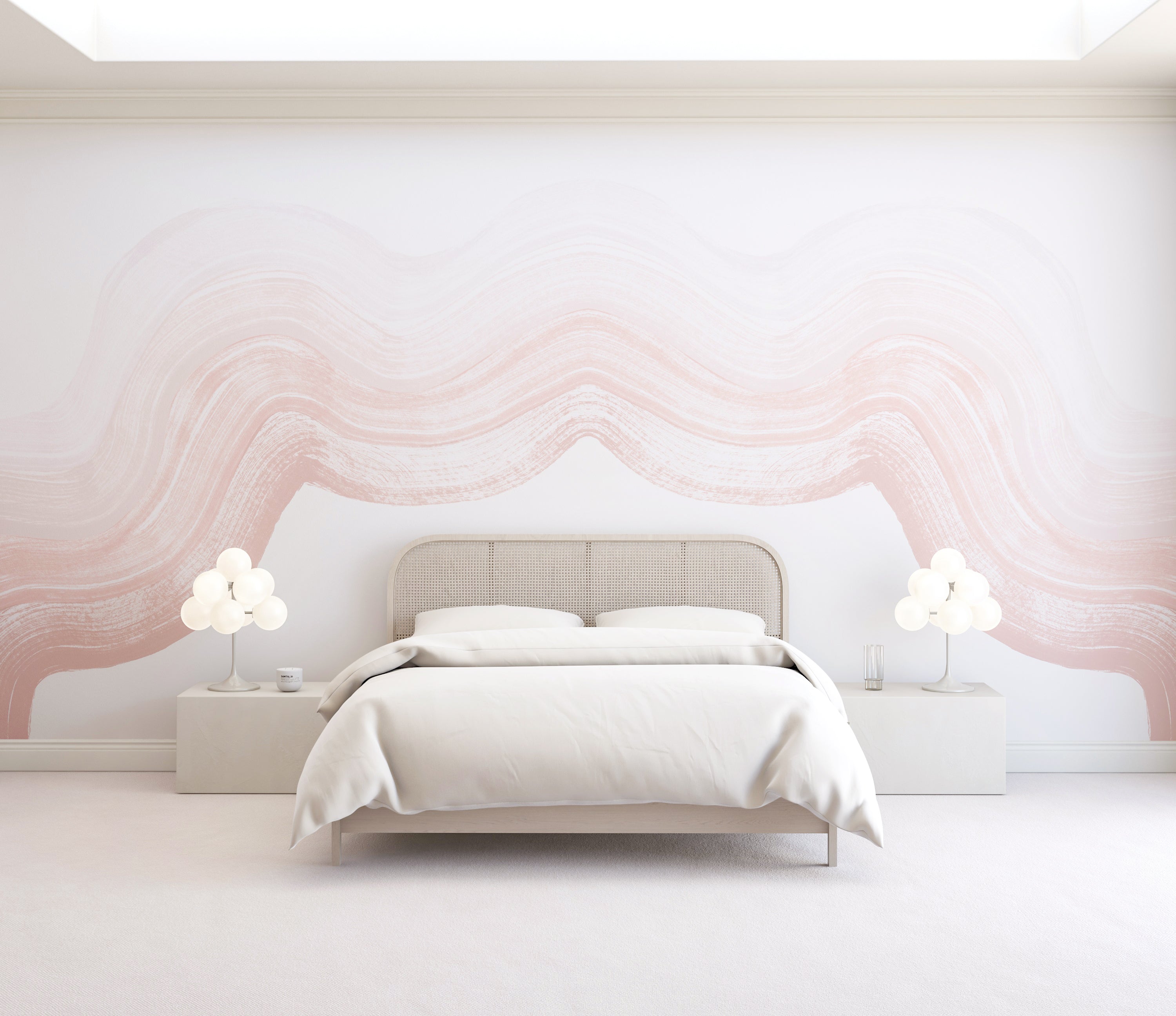 Sediment #4© Mural Wallpaper in Rose Pink