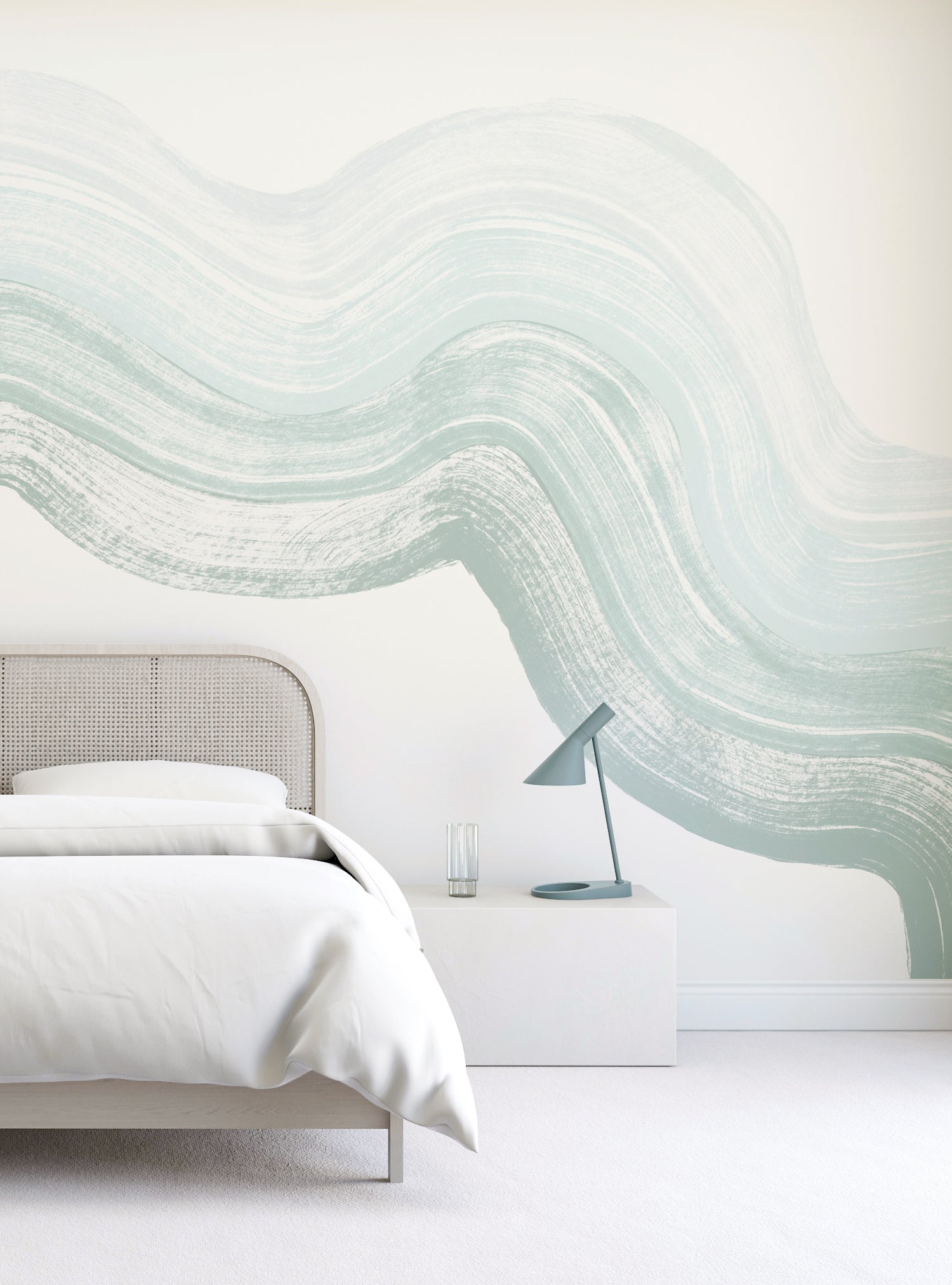 Sediment #4© Mural Wallpaper in Blue + Cremé