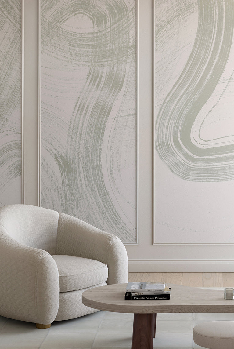 Sediment #1© Mural Wallpaper in Pistachio