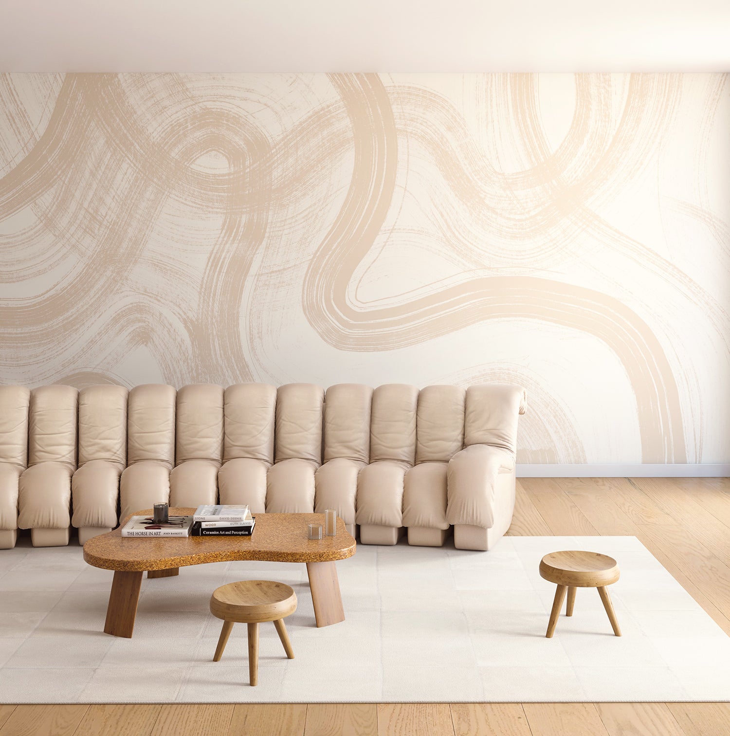 Sediment #1© Mural Wallpaper in Nude