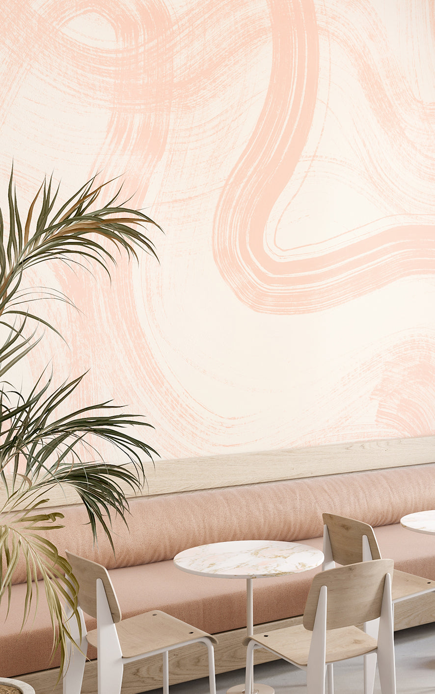 Sediment #1© Mural Wallpaper in Peach