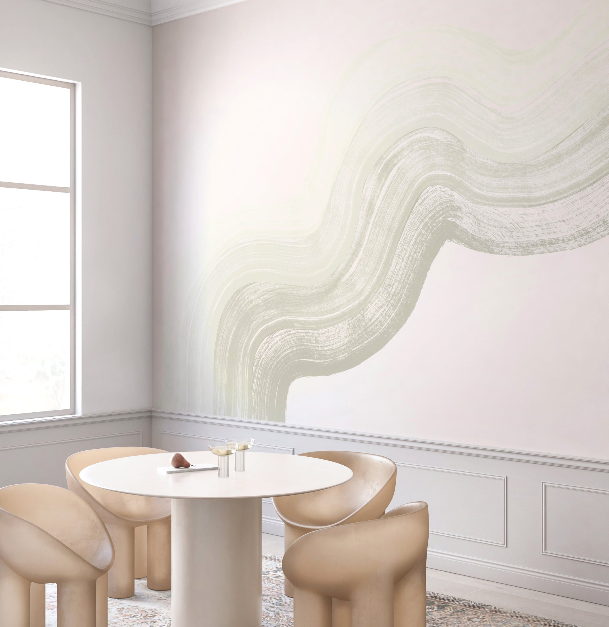 Sediment #4© Mural Wallpaper in Matcha