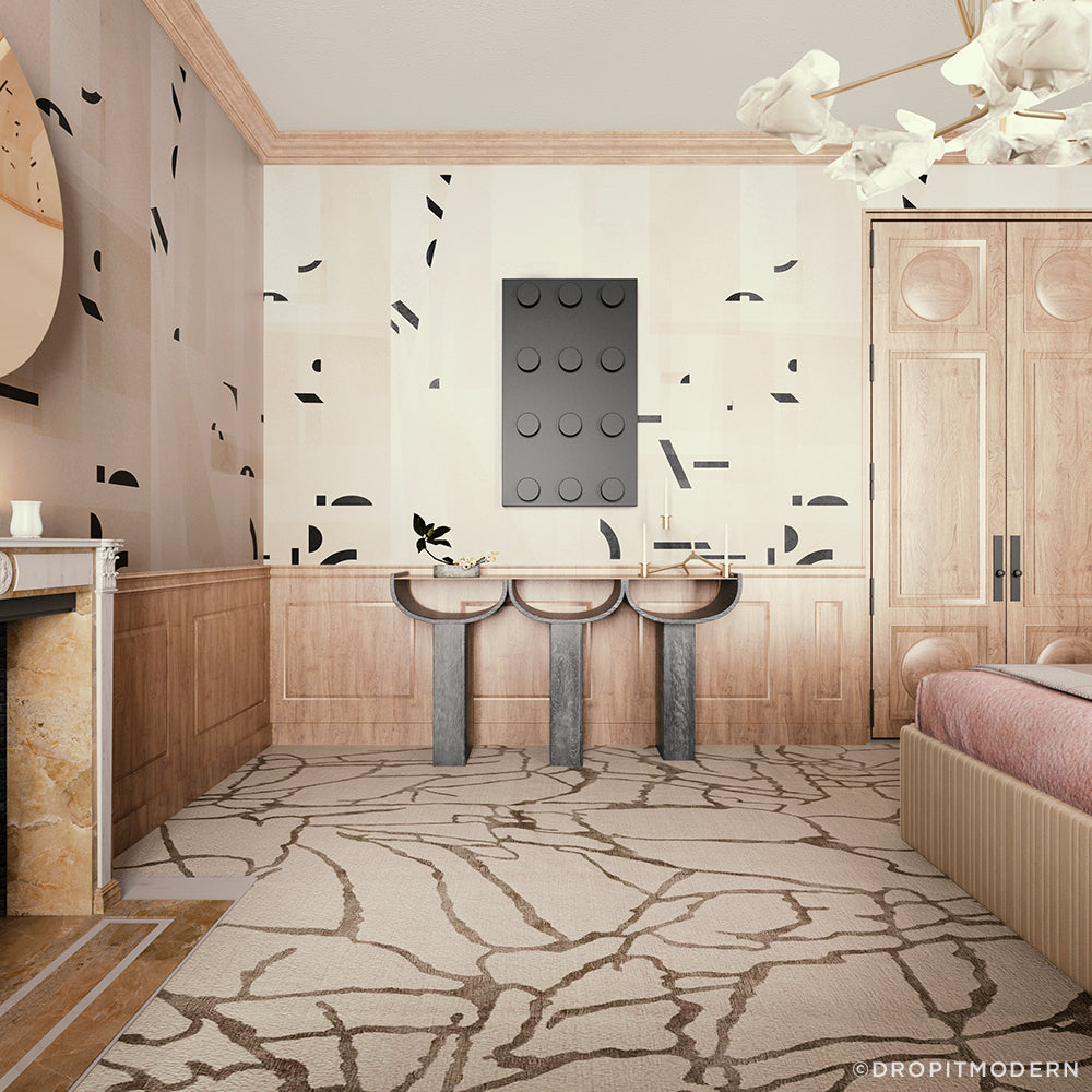 Shape Shifter© Mural Wallpaper in Cremé
