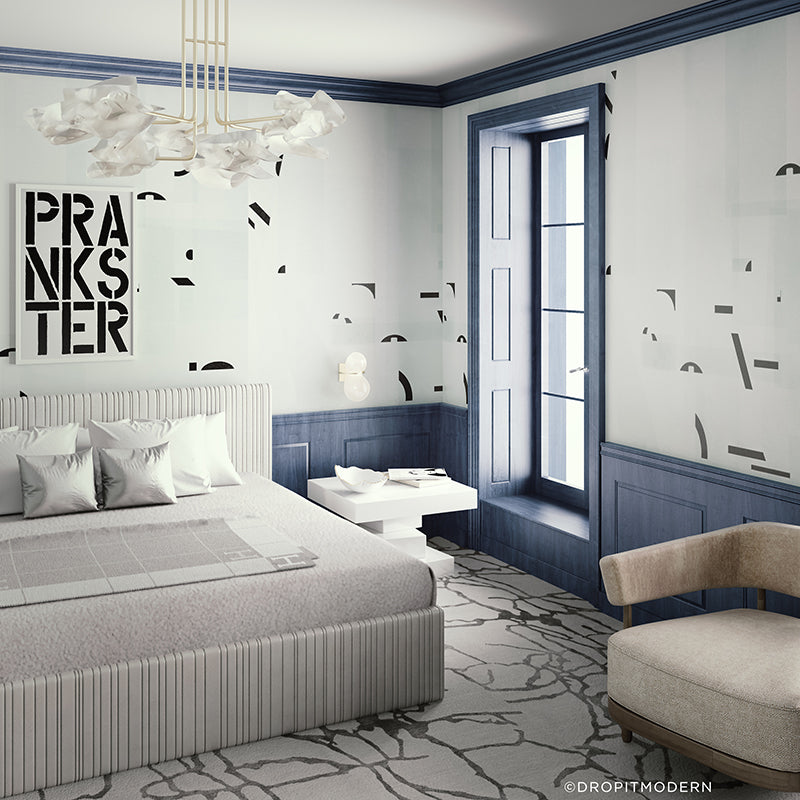 Shape Shifter© Mural Wallpaper in Blue