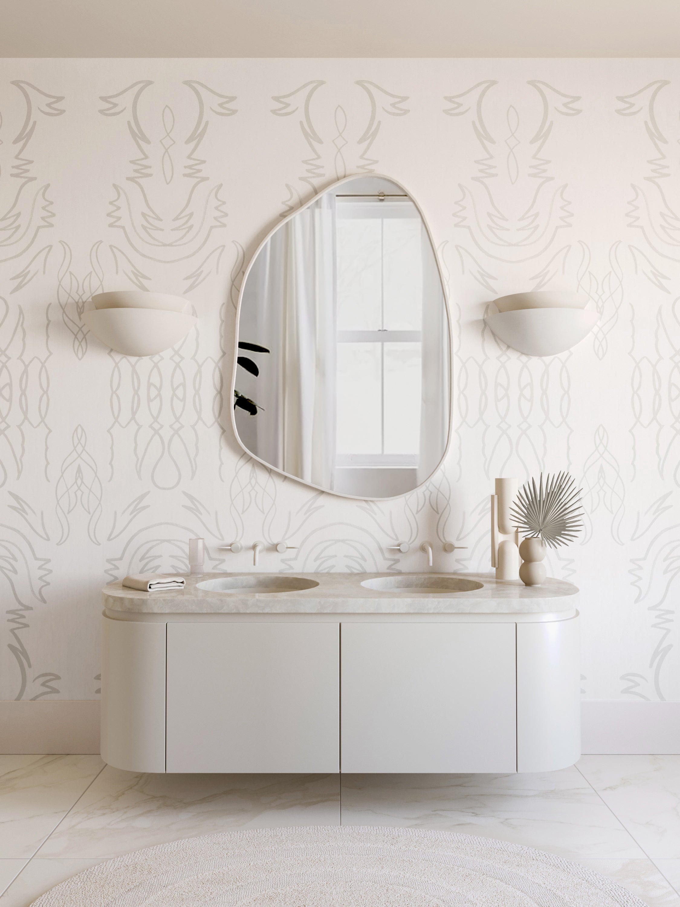 Side Saddle© Wallpaper in Mineral