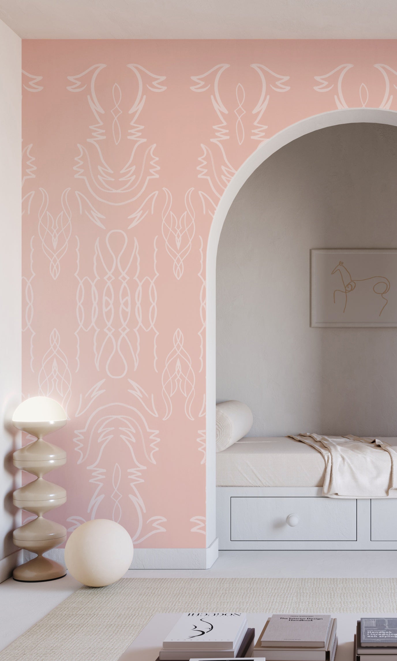 Side Saddle© Wallpaper in Azalea