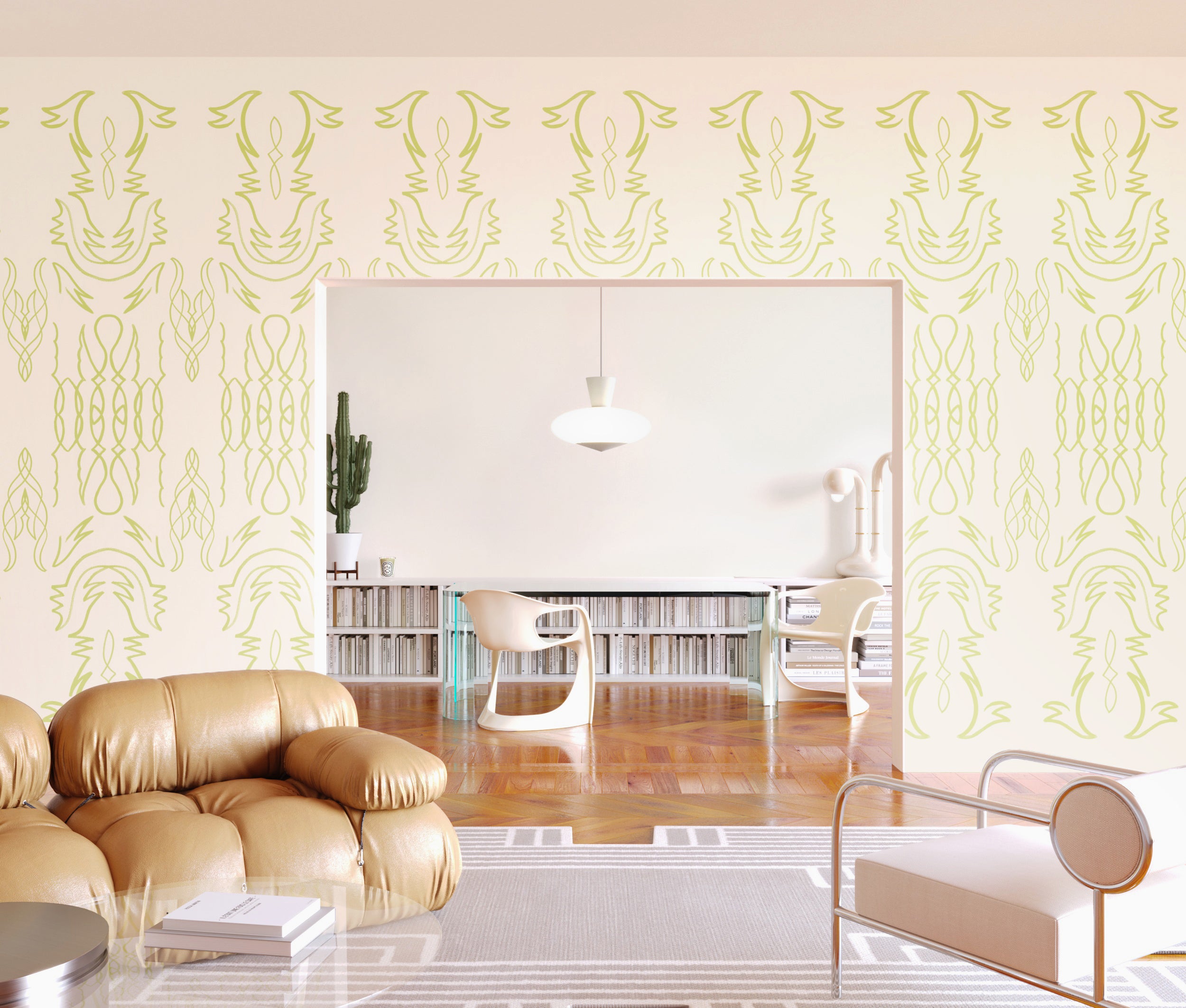 Side Saddle© Wallpaper in Clover