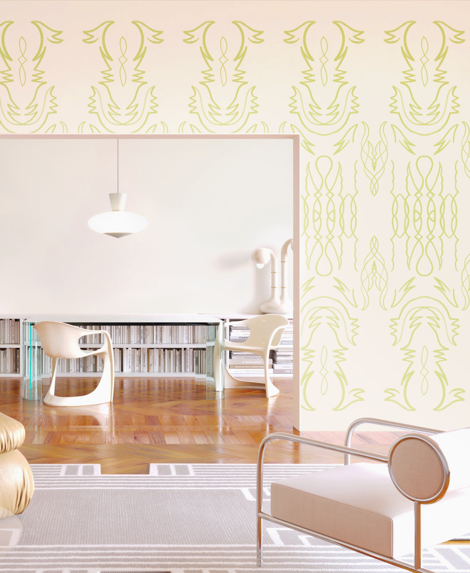 Side Saddle© Wallpaper in Clover