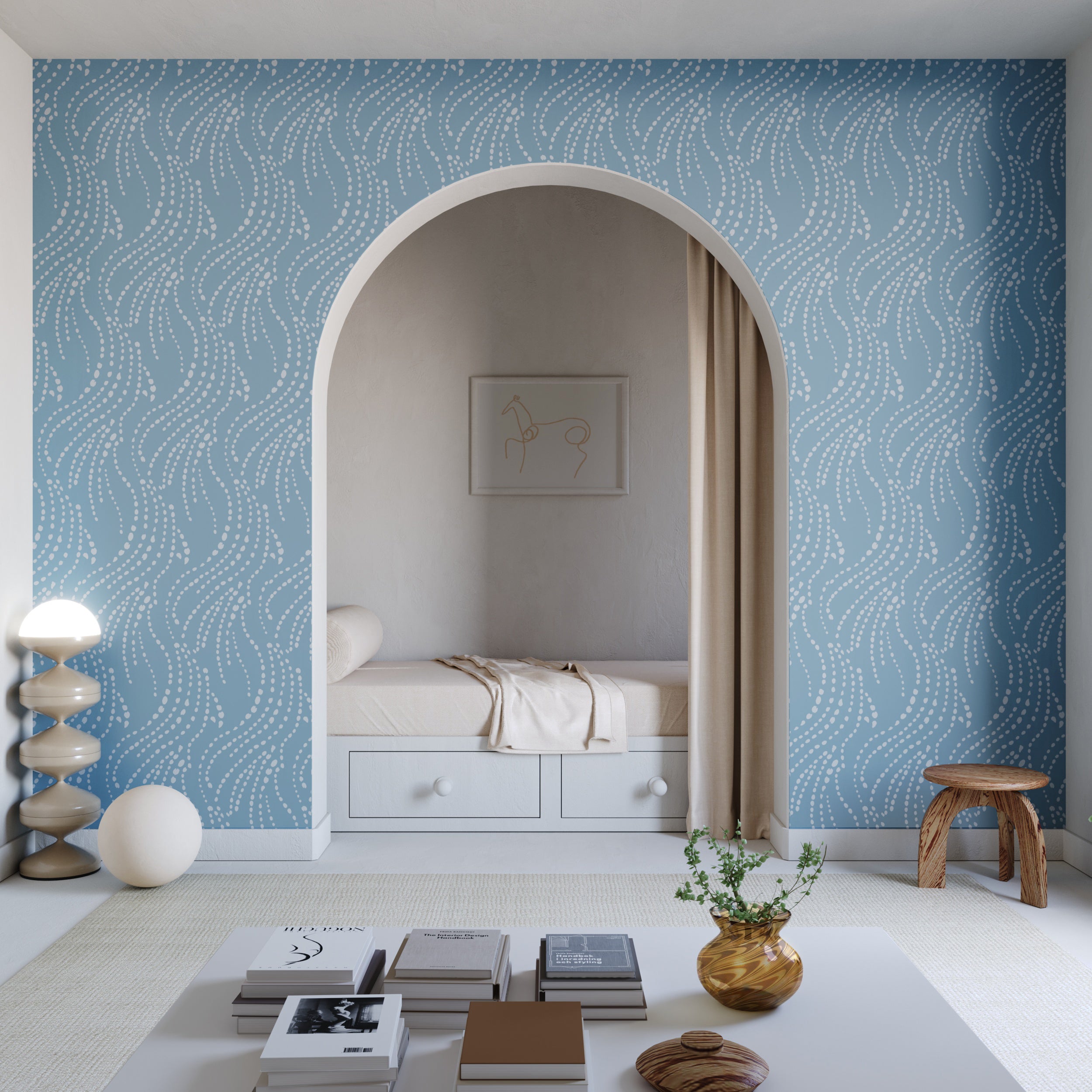 Branding Iron© Wallpaper in Cornflower