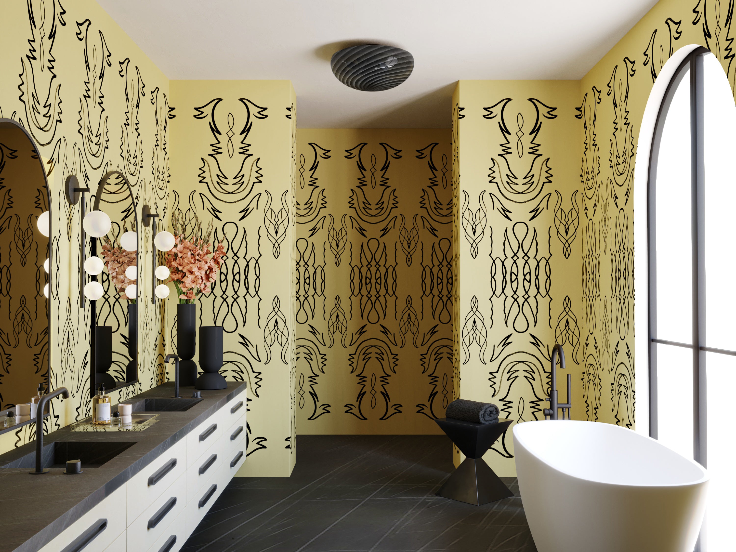 Side Saddle© Wallpaper in Gold Rush