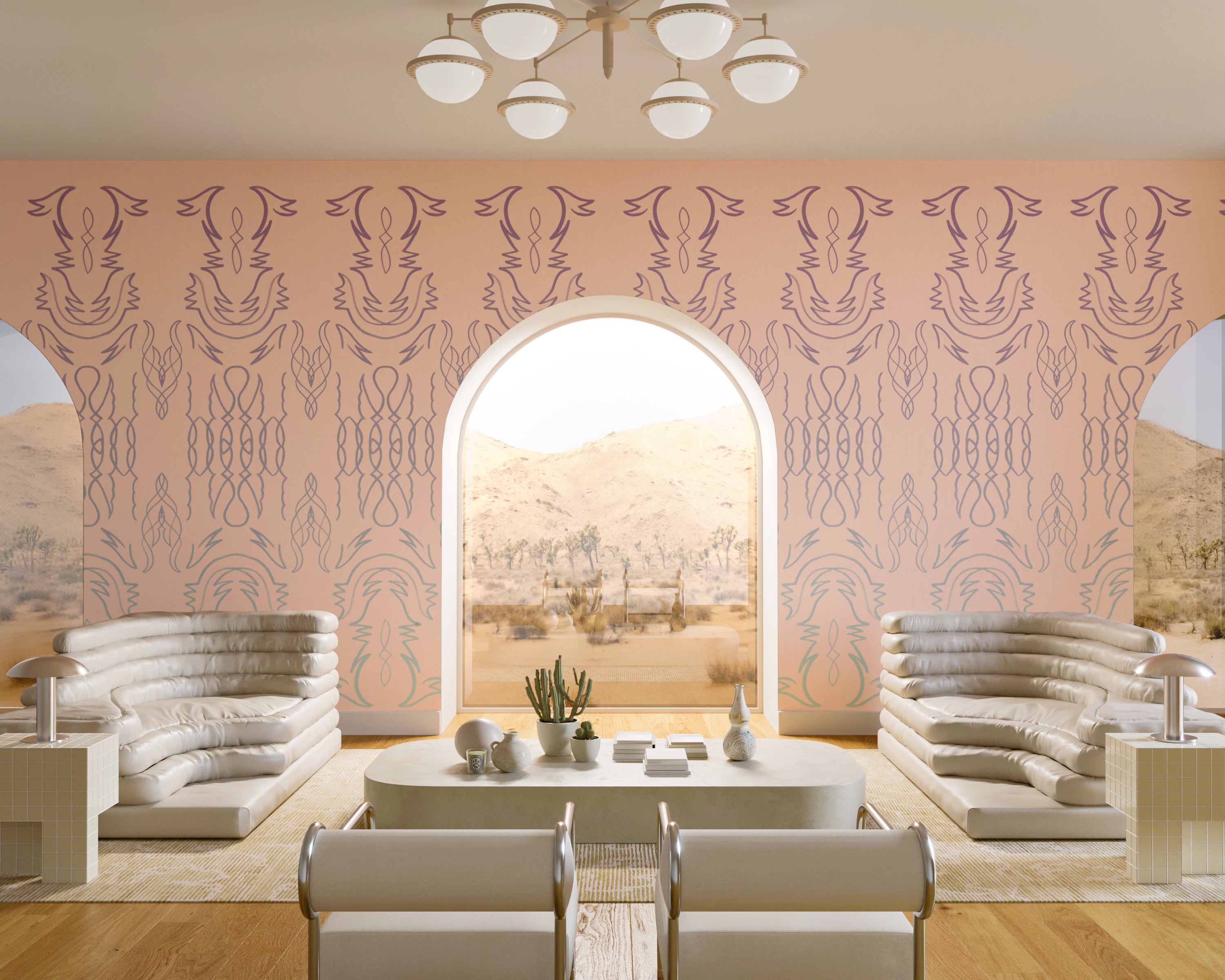 Side Saddle© Wallpaper in Pixie Pink