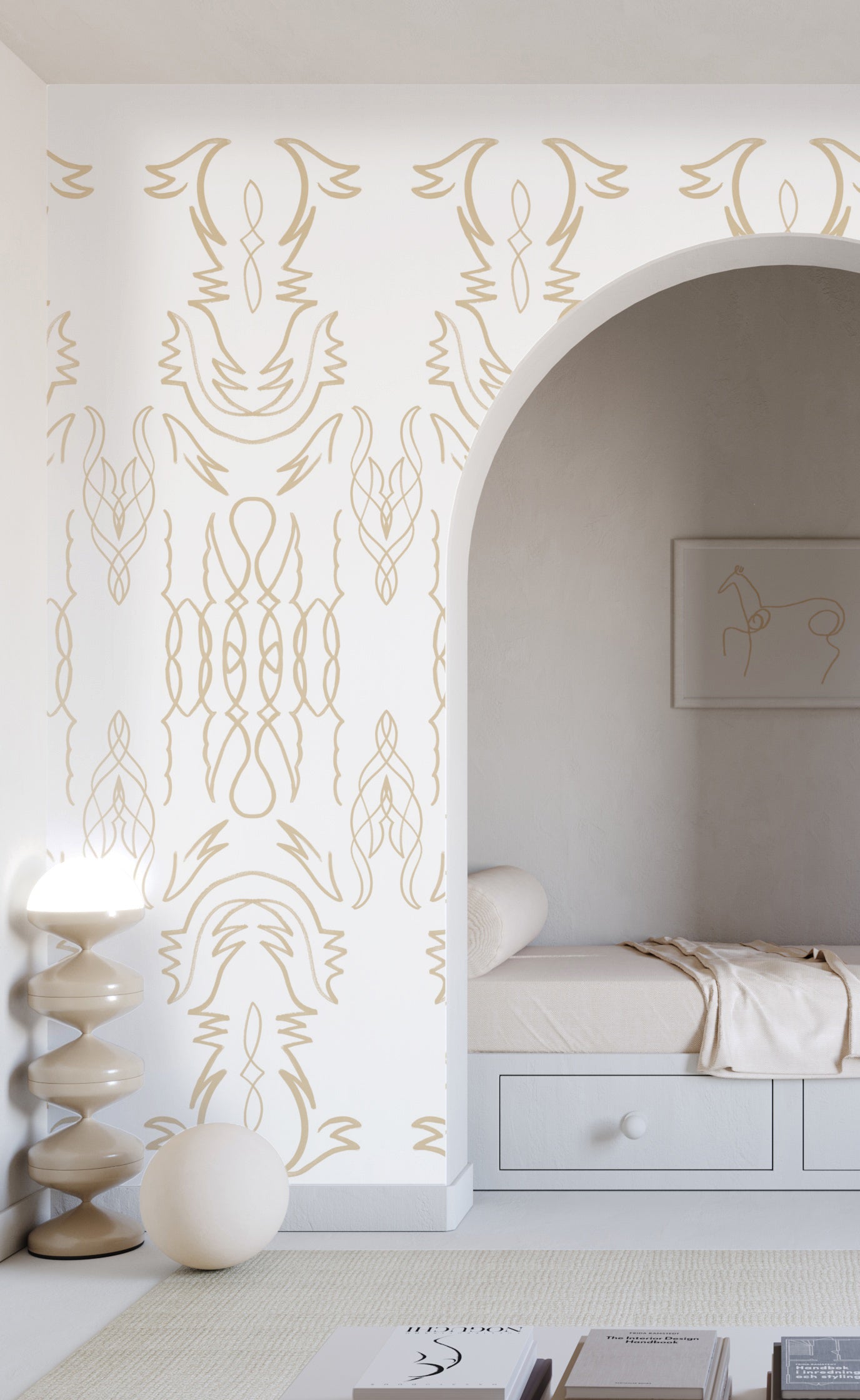 Side Saddle© Wallpaper in Sand