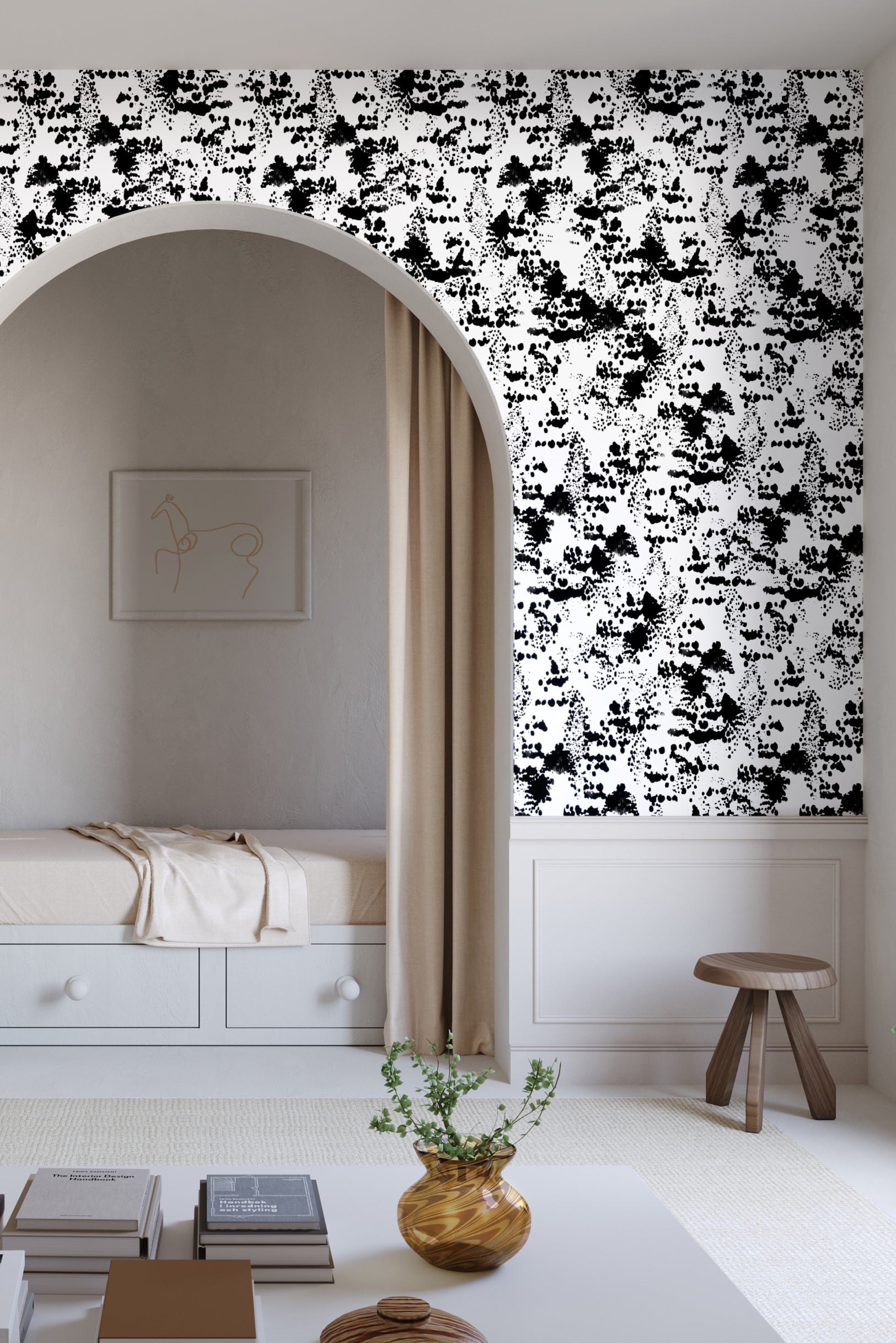 Snakeskin© Wallpaper in Black + White