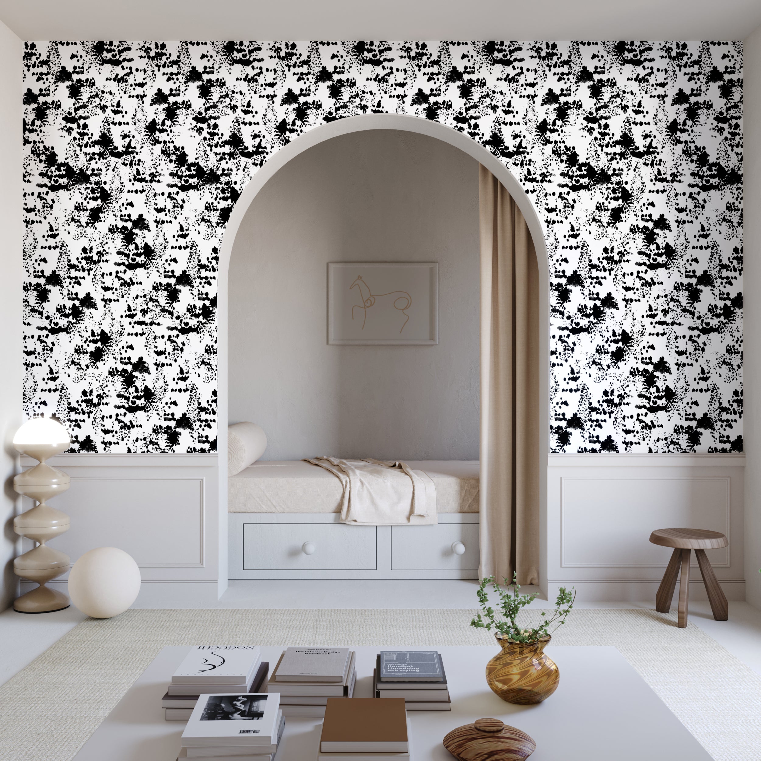 Snakeskin© Wallpaper in Black + White