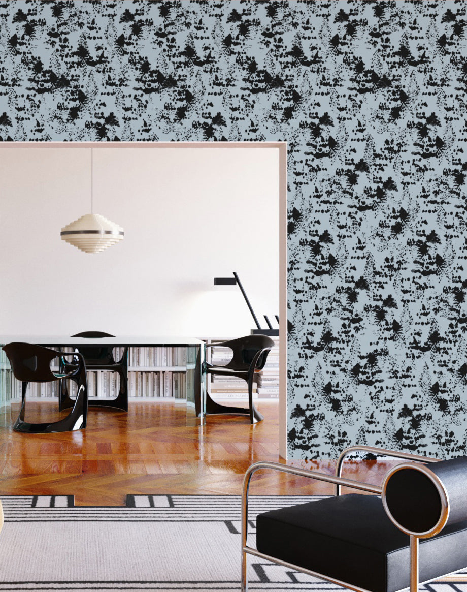 Snakeskin© Wallpaper in Buxton Blue