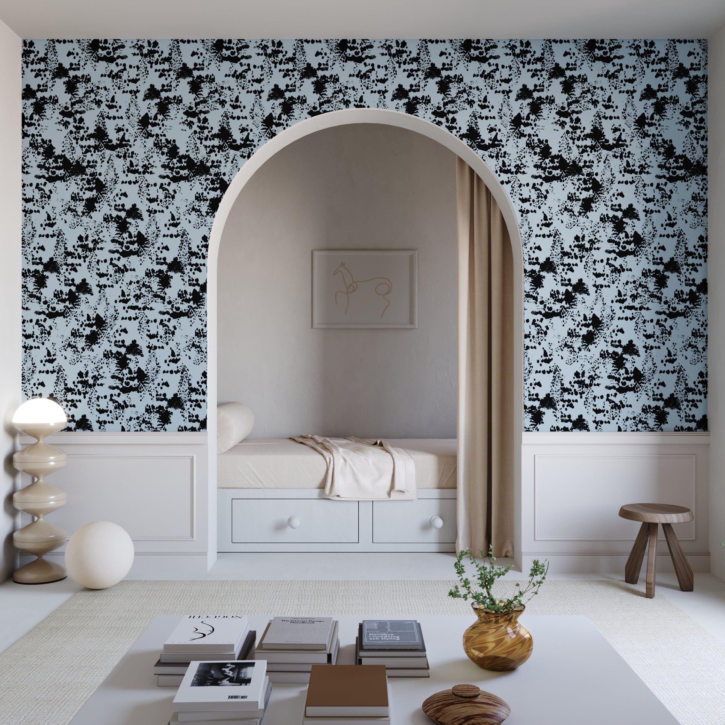 Snakeskin© Wallpaper in Buxton Blue