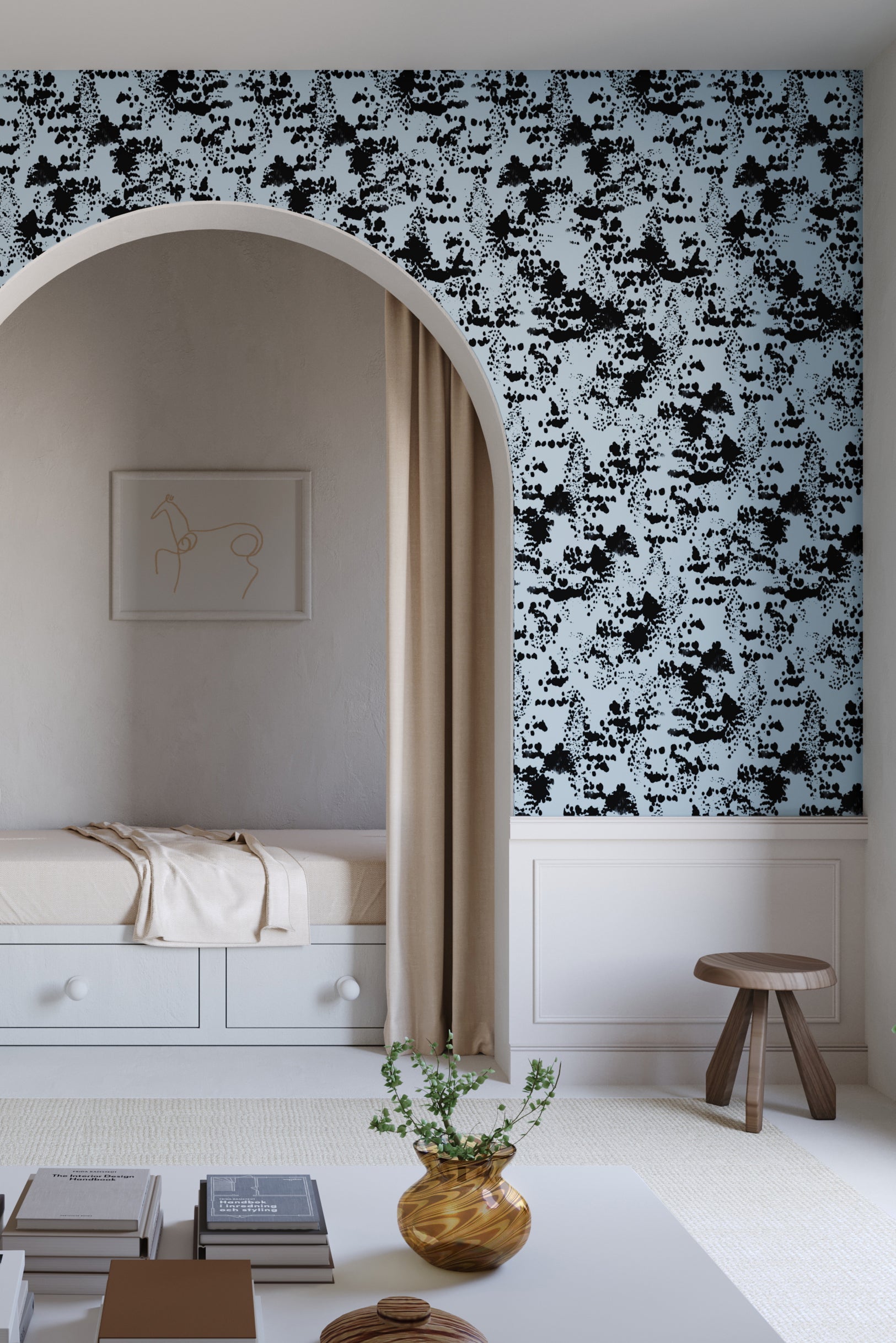 Snakeskin© Wallpaper in Buxton Blue