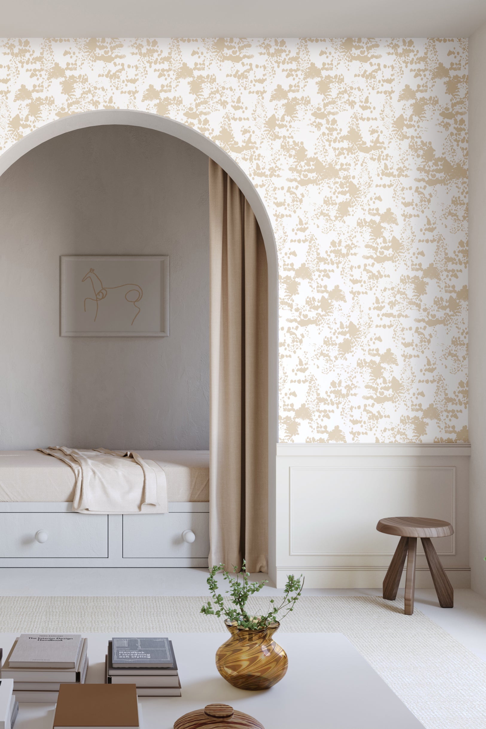 Snakeskin© Wallpaper in Sand