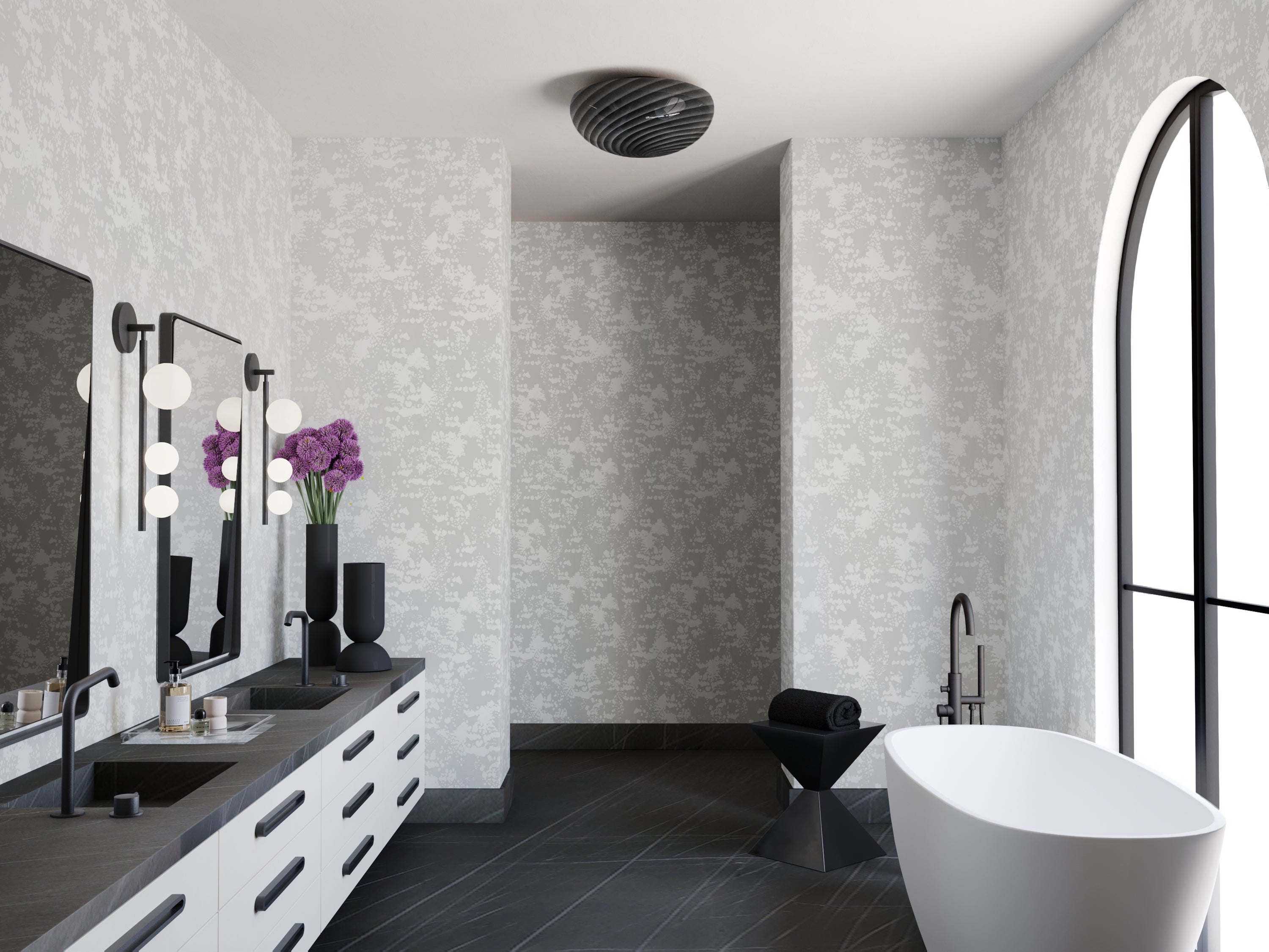 Snakeskin© Wallpaper in Sky Grey