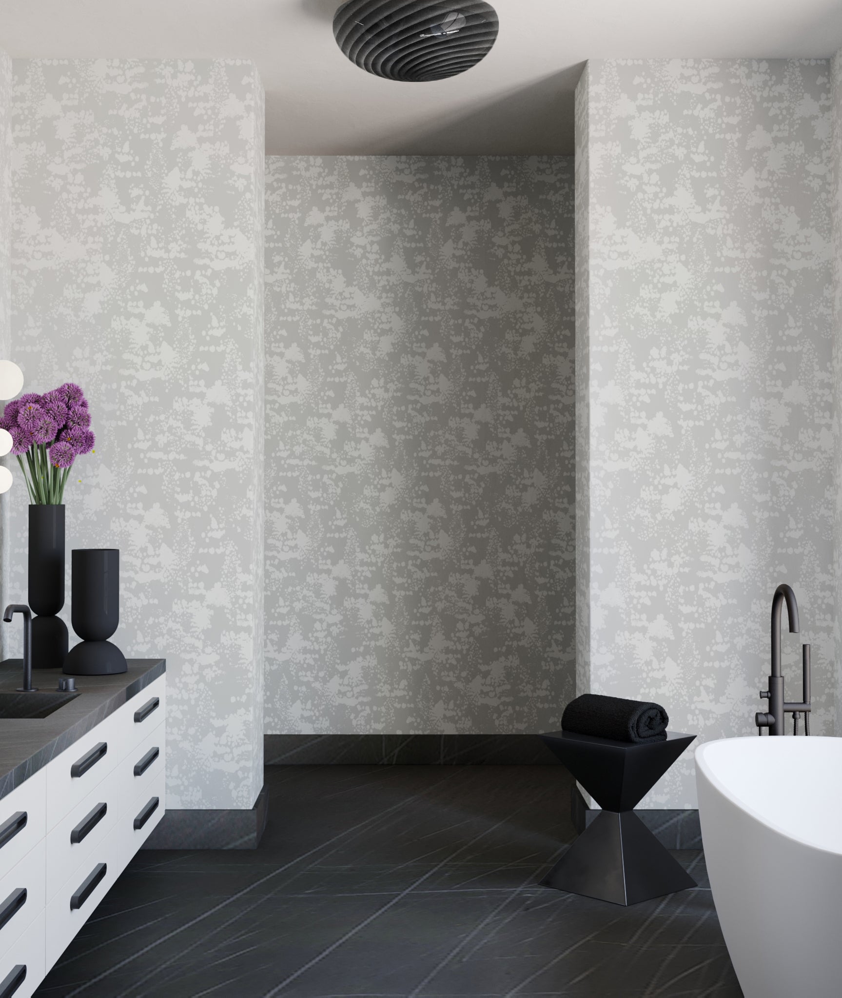 Snakeskin© Wallpaper in Sky Grey