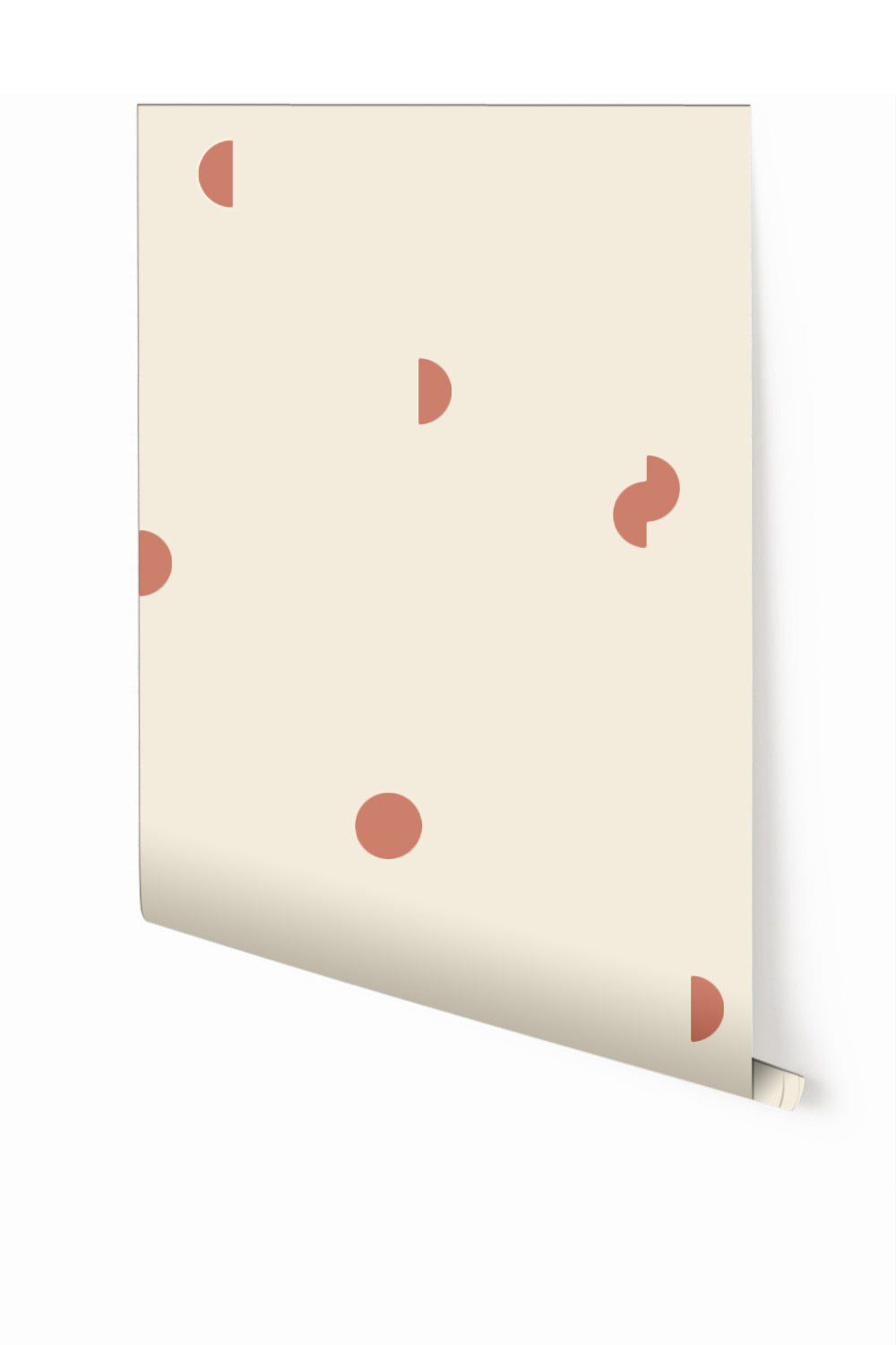 Mezzaluna© Wallpaper in Strawberry Kiss + Cremé