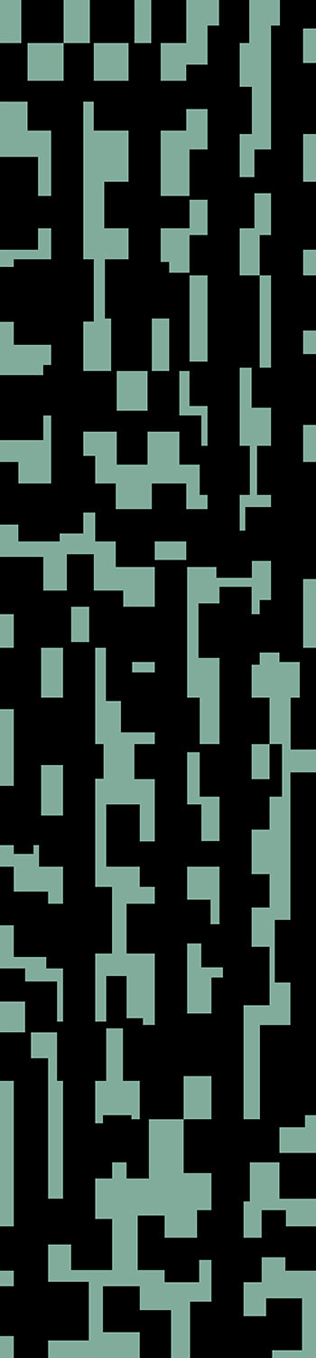 drop it MODERN's Mainframe© Wallpaper in Teal + Black