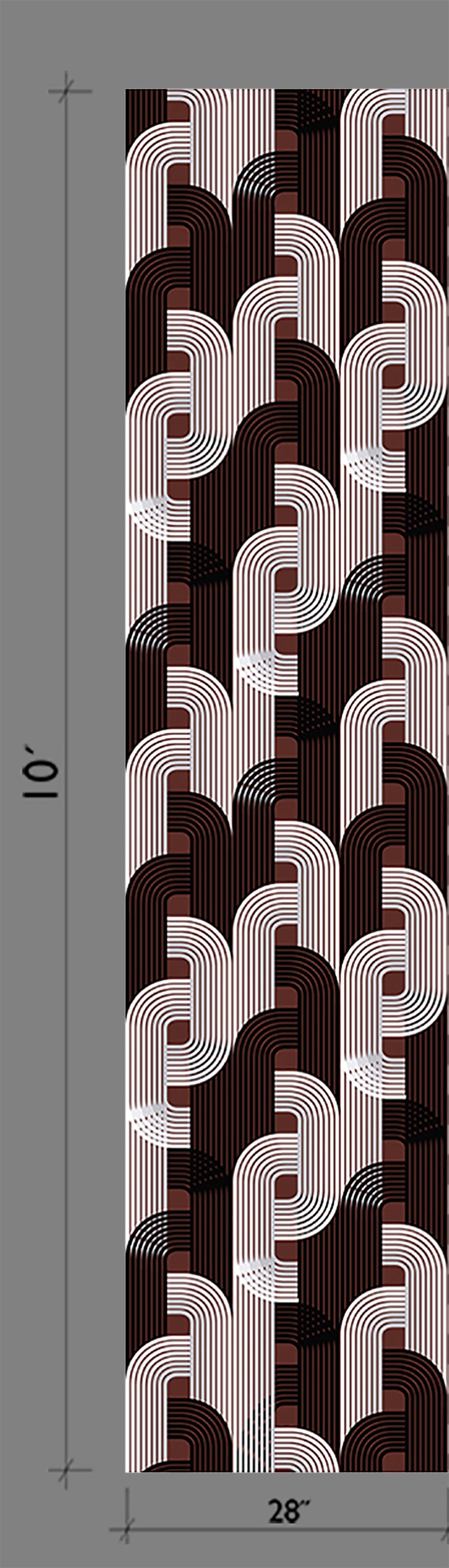 Raceway© Wallpaper in Burgundy