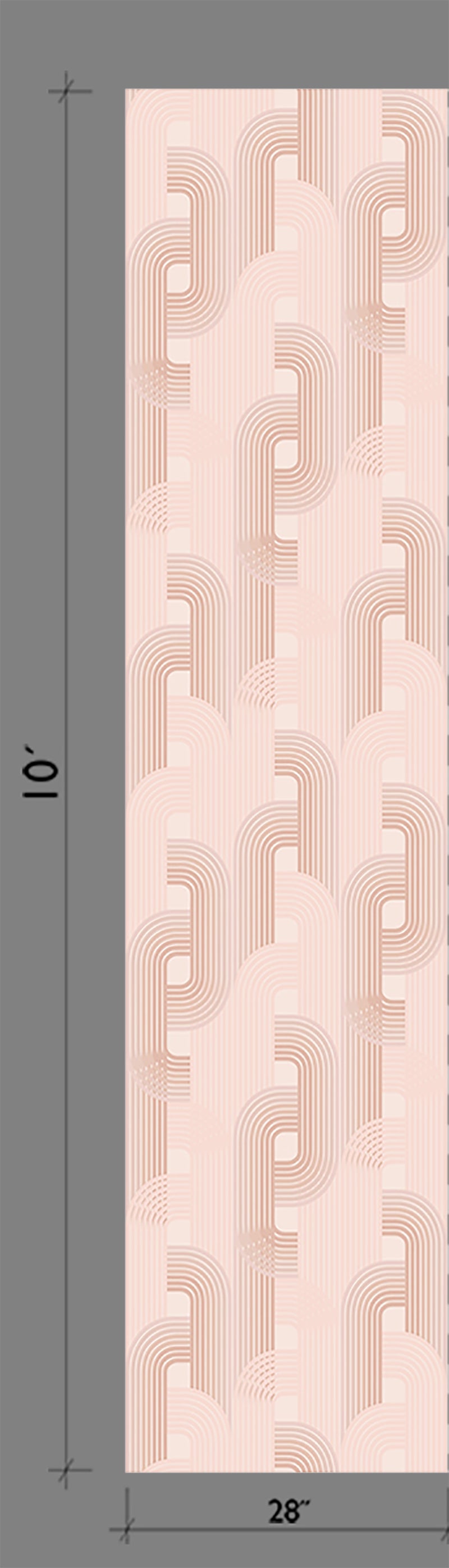 Raceway© Wallpaper in Blush