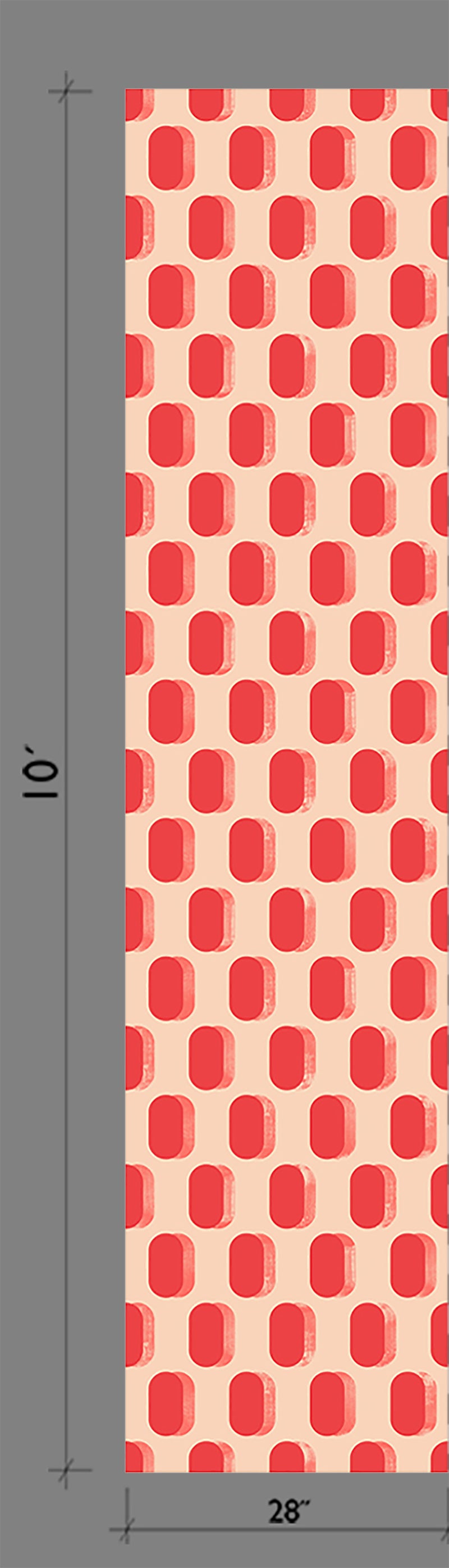 Pillbox© Wallpaper in Red