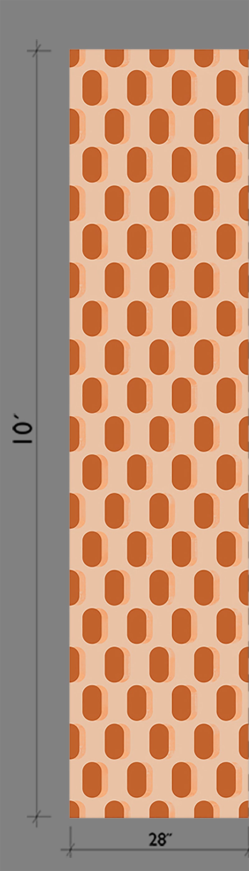 Pillbox© Wallpaper in Orange