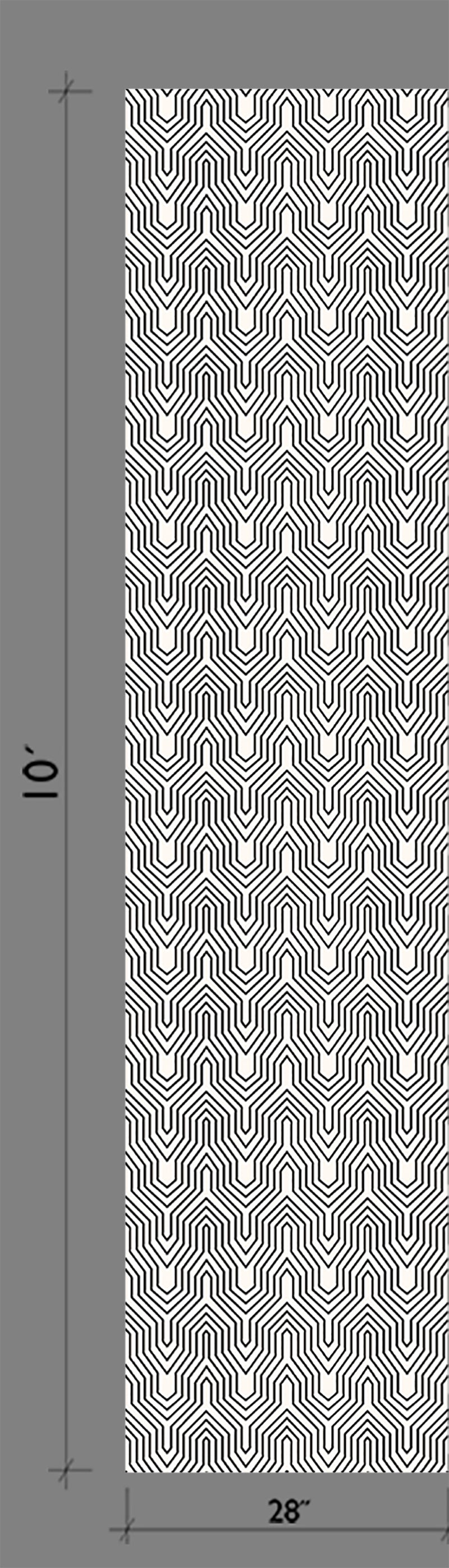 Gatsby© Wallpaper in Black + Cremé