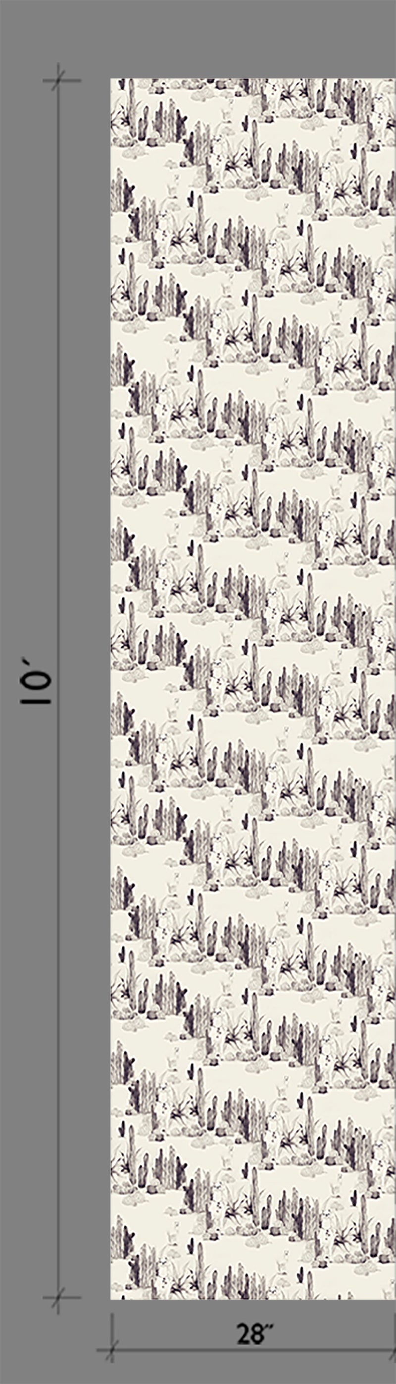 Desert Llama© Wallpaper in Black + Cremé