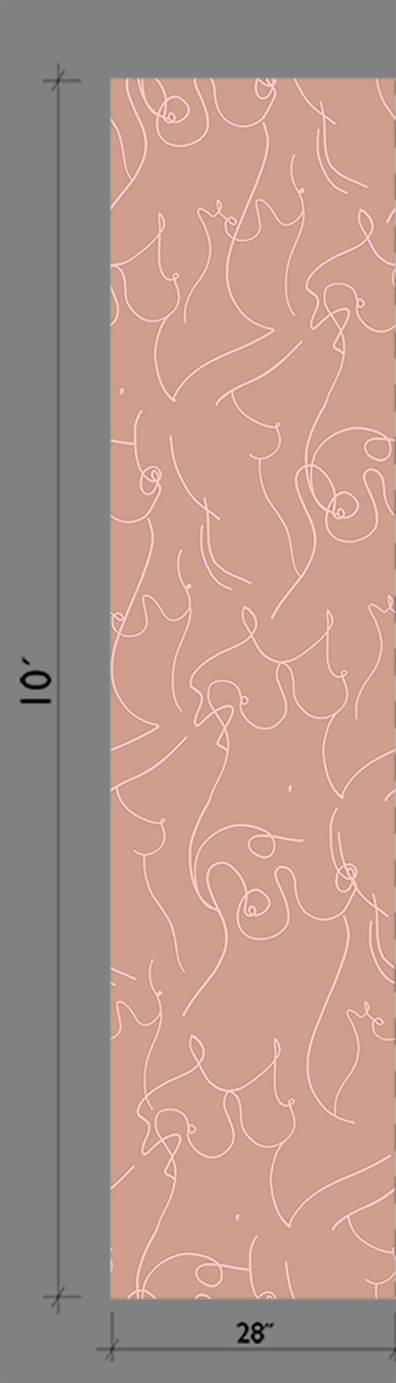 Bosom© Wallpaper in Terracotta