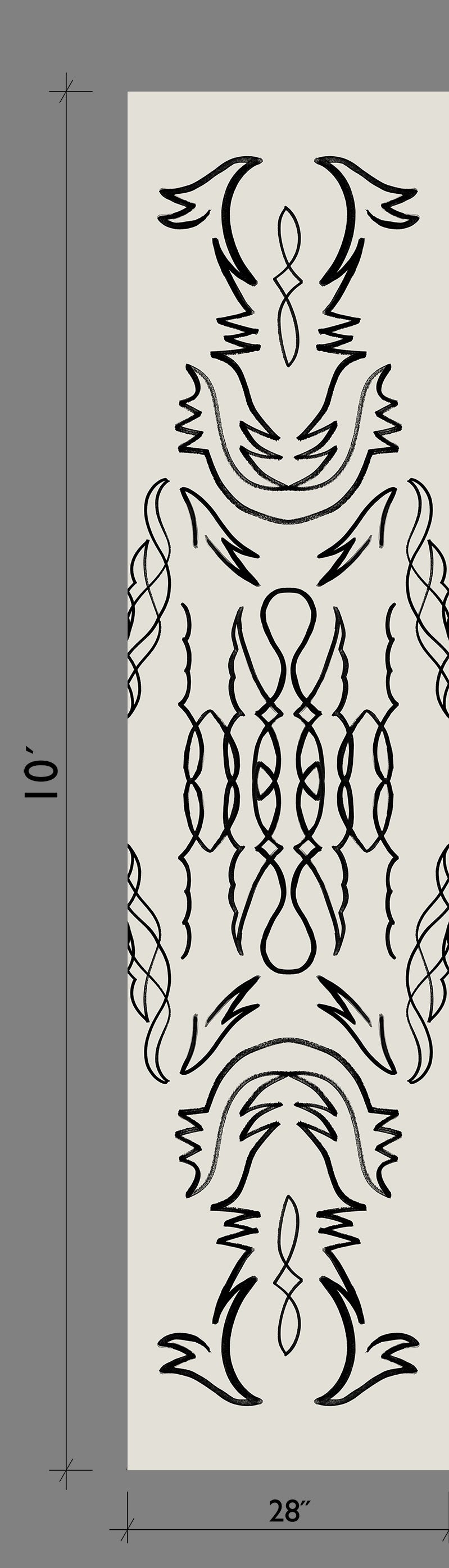 Side Saddle© Wallpaper in Alabaster